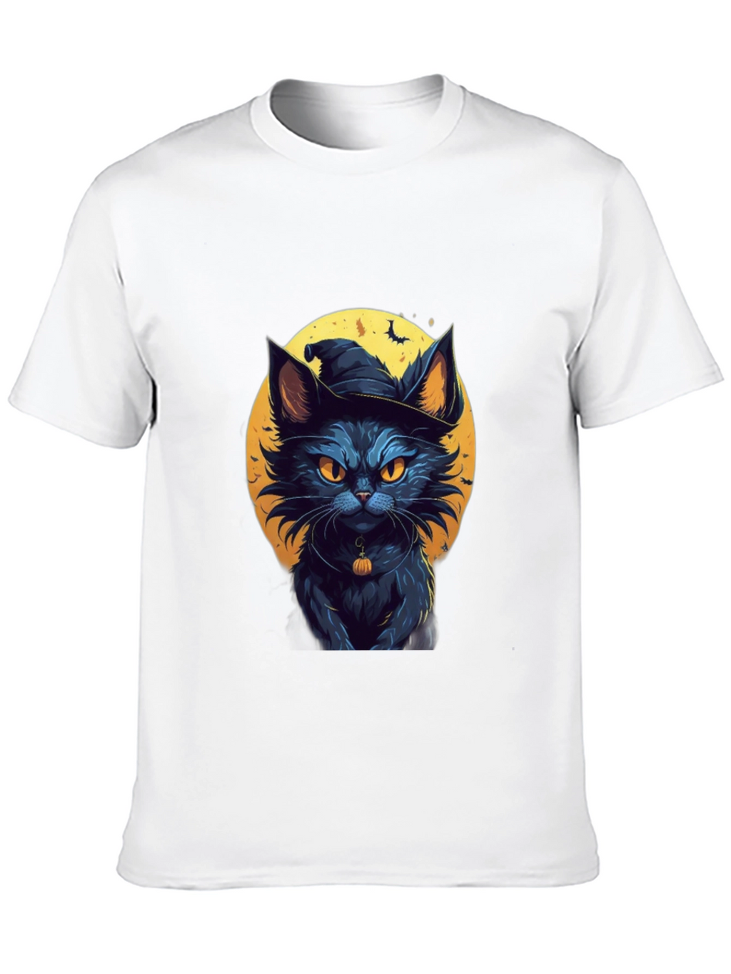 Halloween Cat T-Shirt - Witch Cat Design