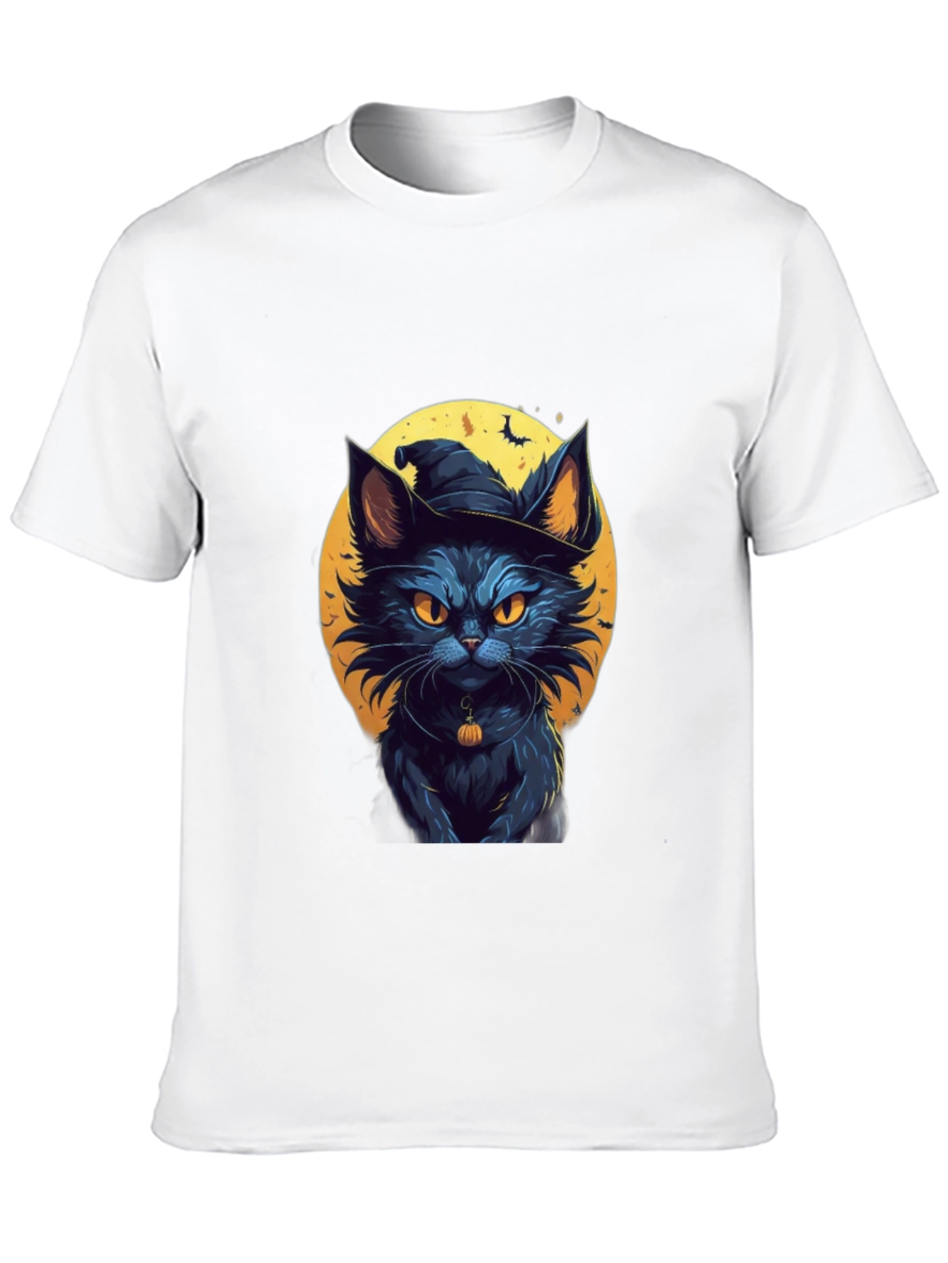 Halloween Cat T-Shirt - Witch Cat Design