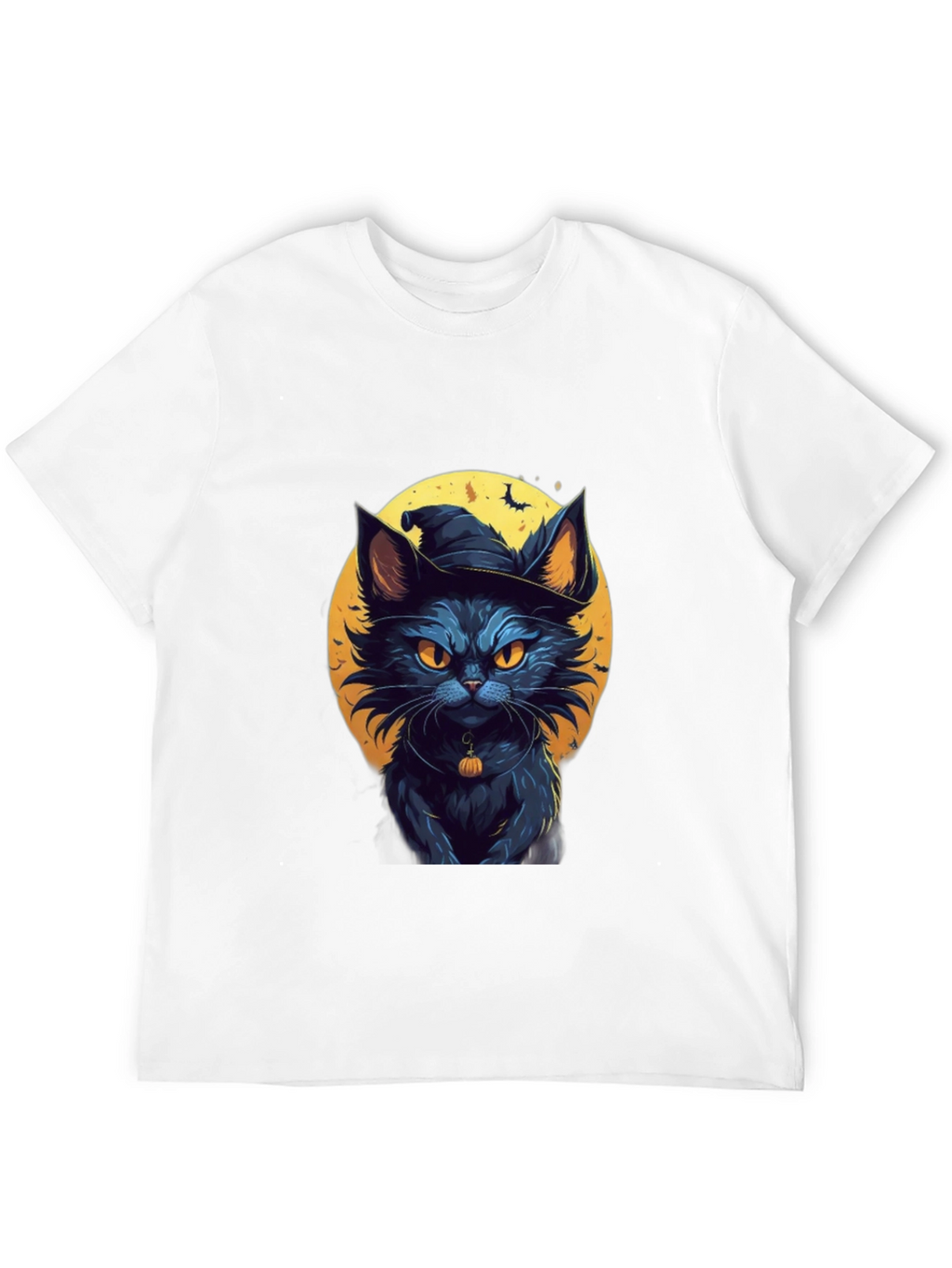 Halloween Cat T-Shirt - Witch Cat Design