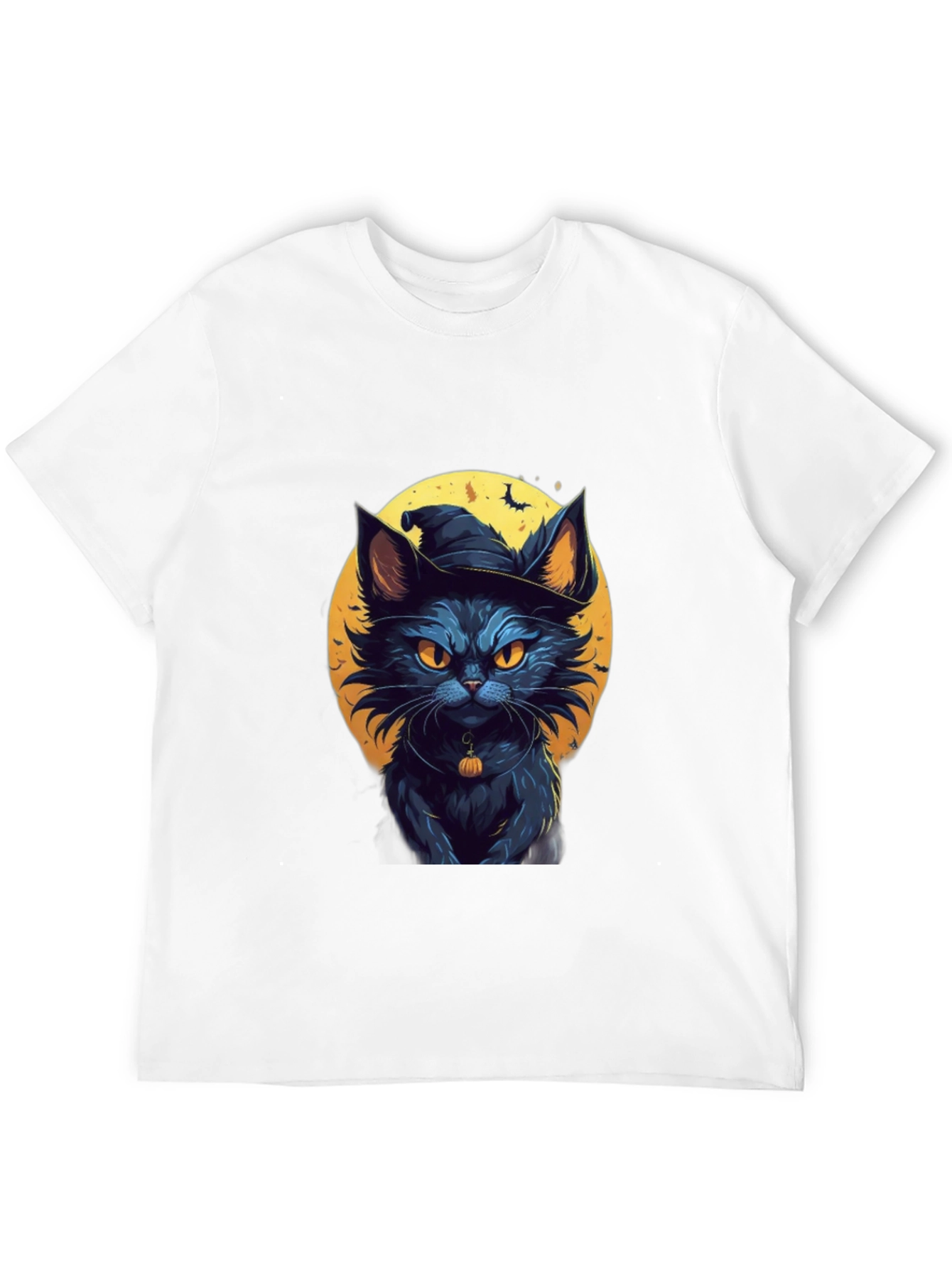 Halloween Cat T-Shirt - Witch Cat Design