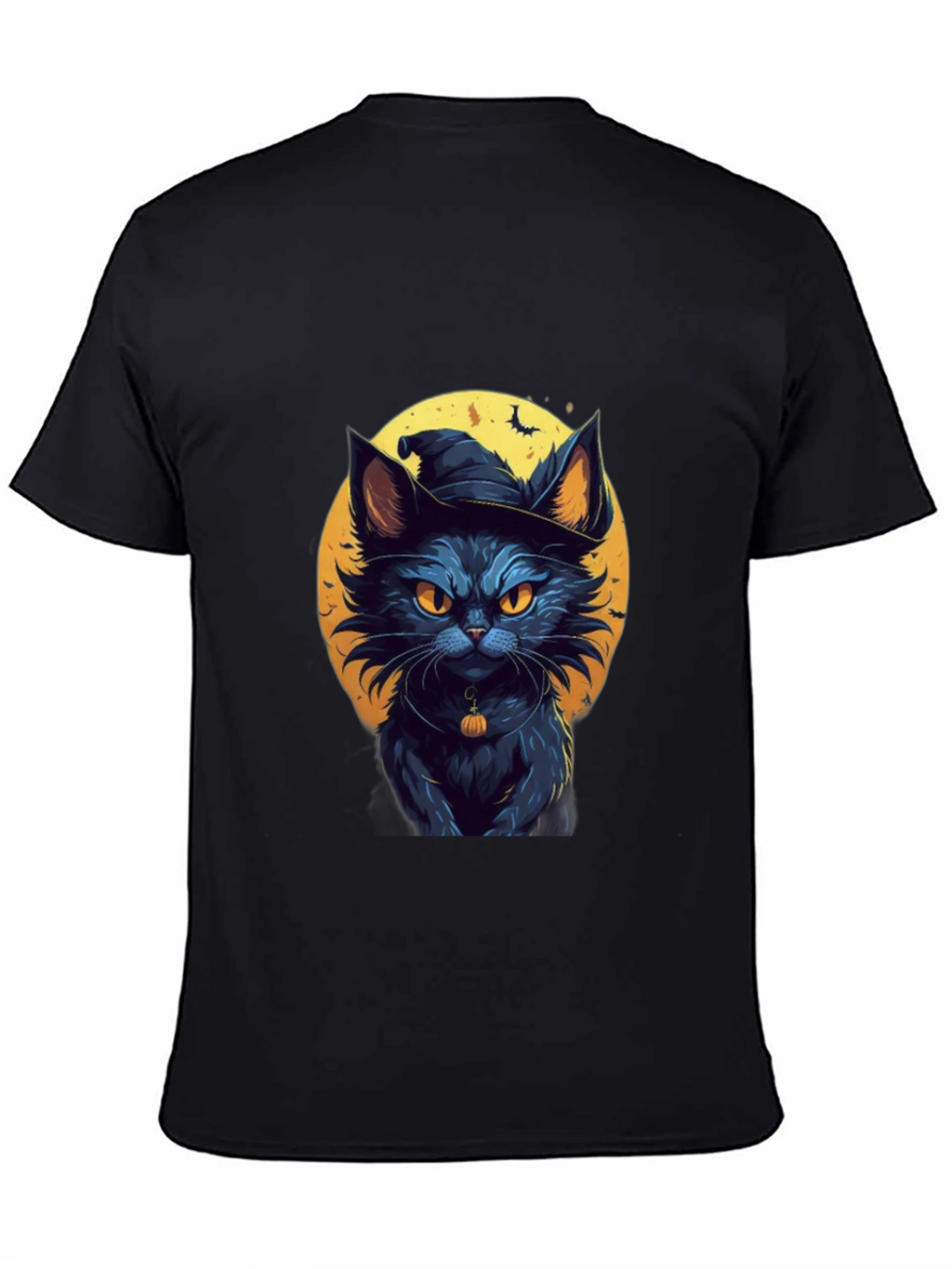 Halloween Cat T-Shirt - Witch Cat Design