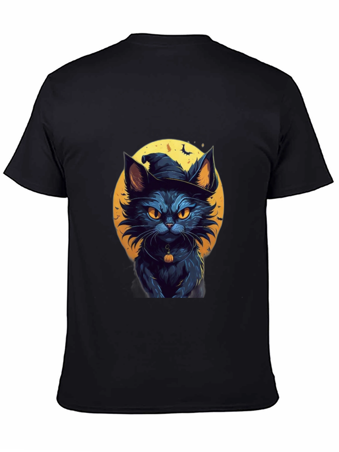 Halloween Cat T-Shirt - Witch Cat Design