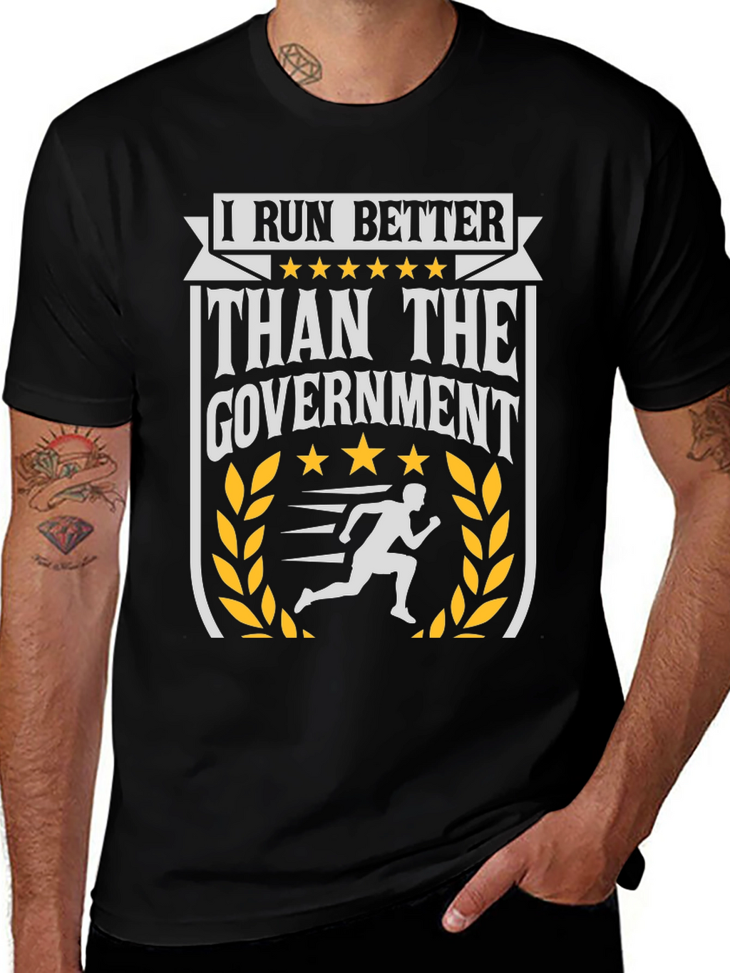 I Run Better Than The Government Graphic Tee
