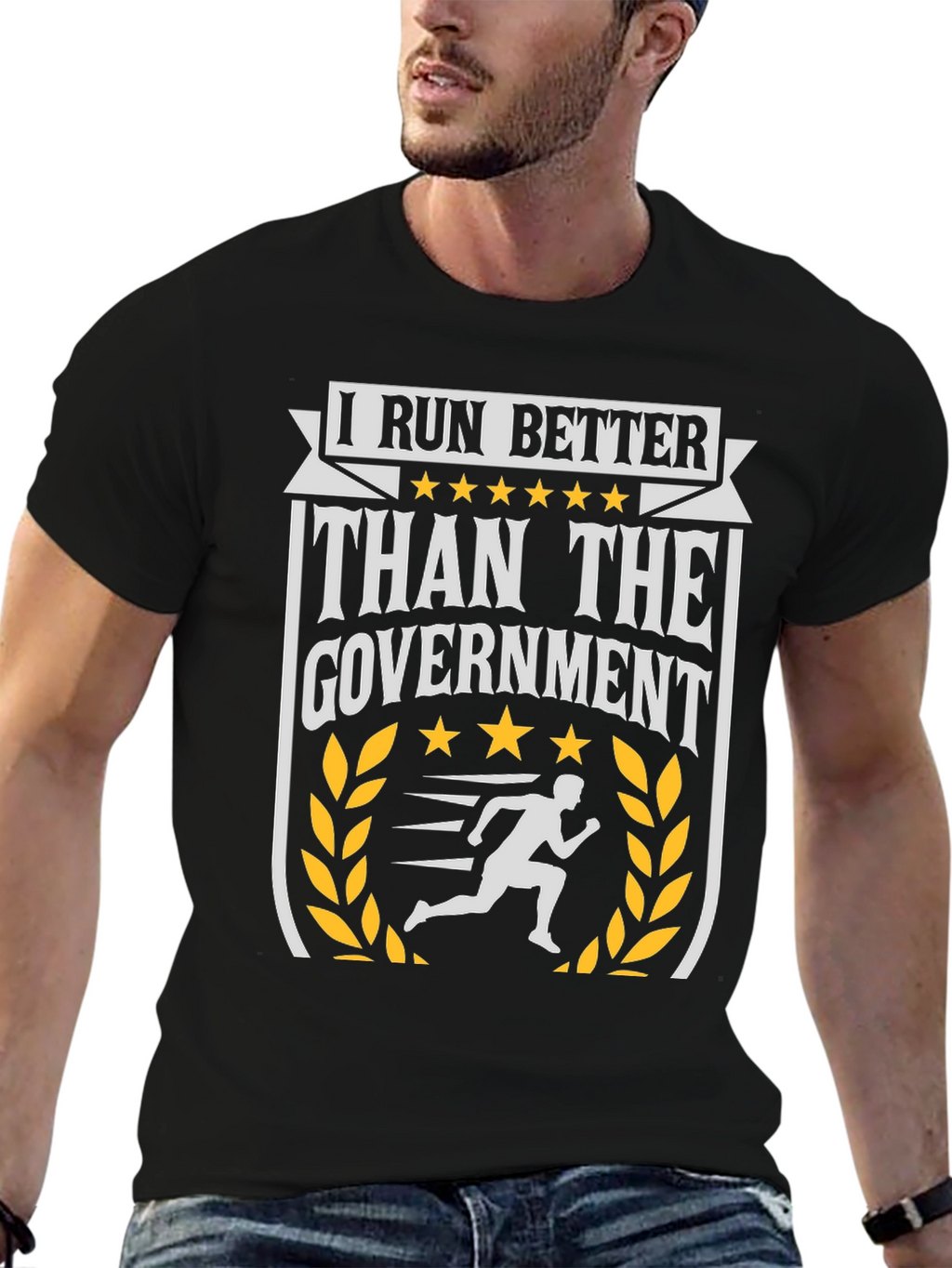 I Run Better Than The Government Graphic Tee