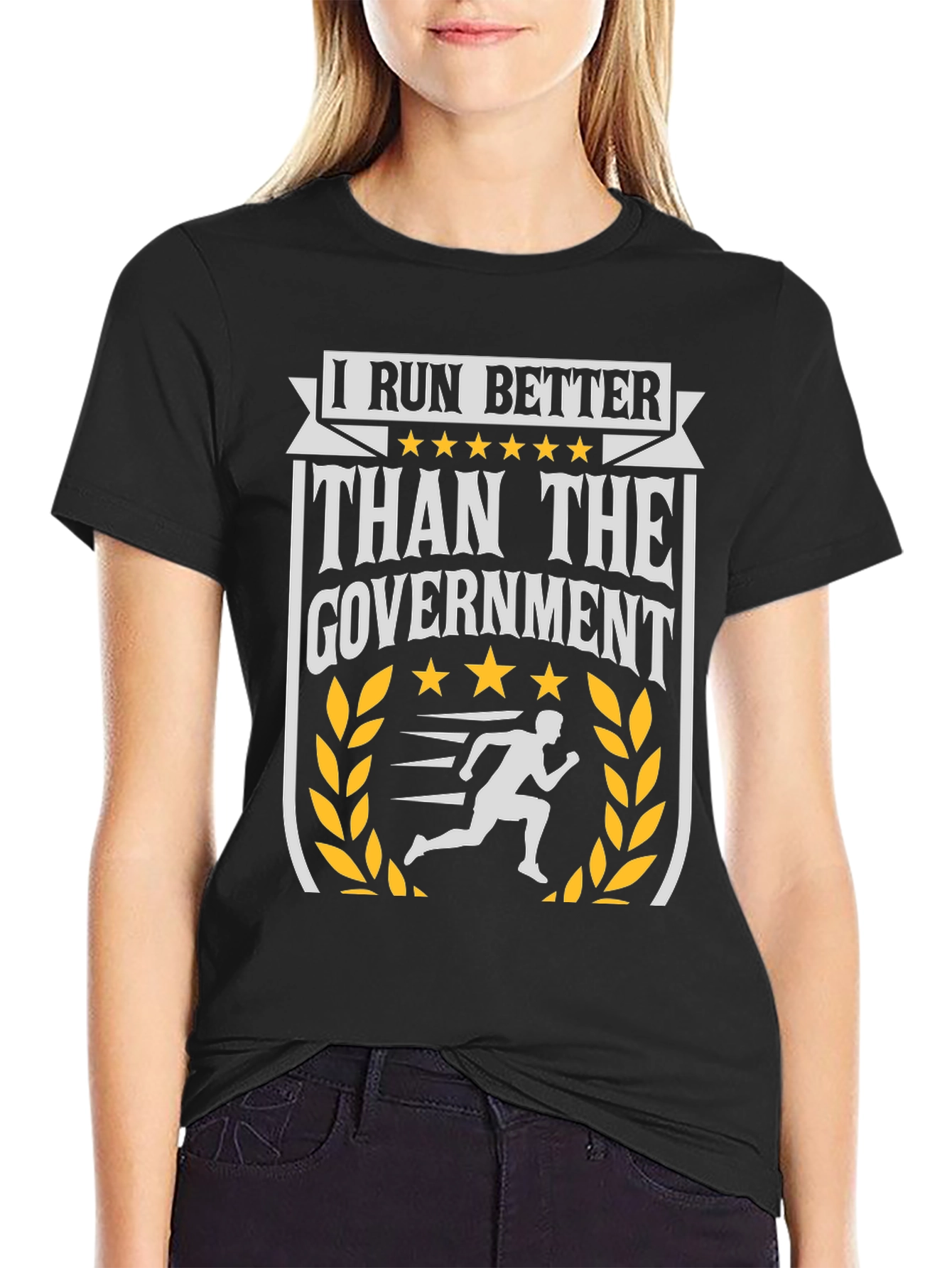 I Run Better Than The Government Graphic Tee