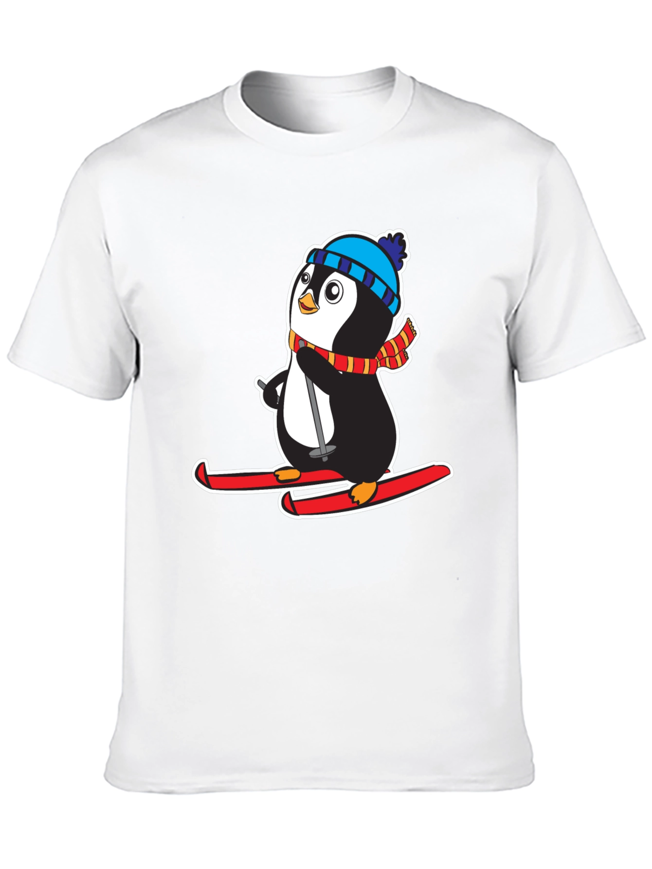 Penguin Ski T-Shirt - Cute Holiday Gift