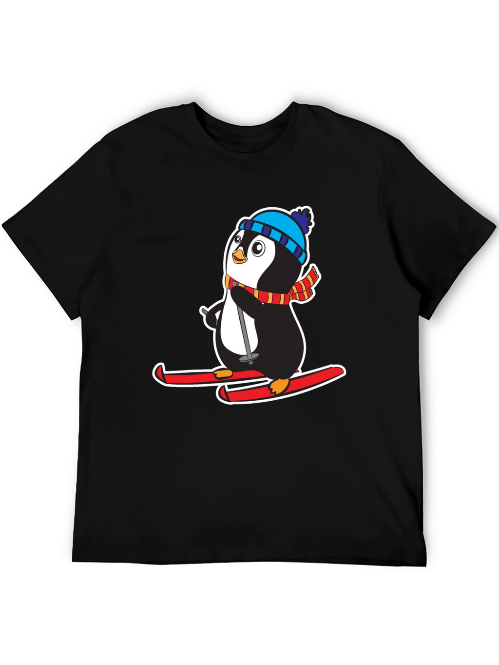 Penguin Ski T-Shirt - Cute Holiday Gift