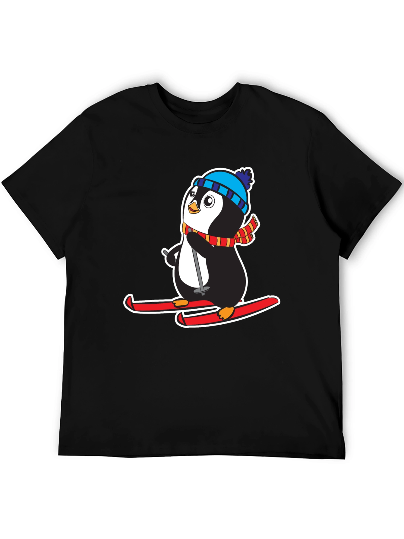 Penguin Ski T-Shirt - Cute Holiday Gift