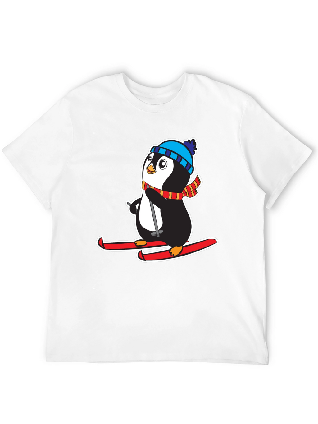 Penguin Ski T-Shirt - Cute Holiday Gift