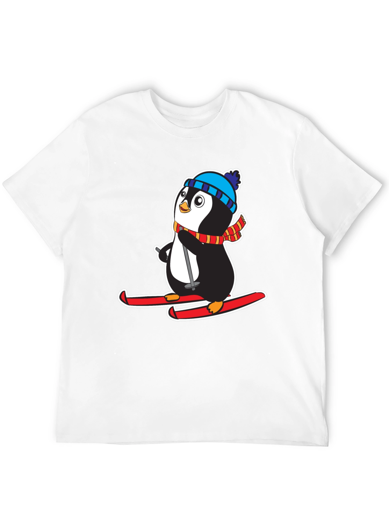 Penguin Ski T-Shirt - Cute Holiday Gift
