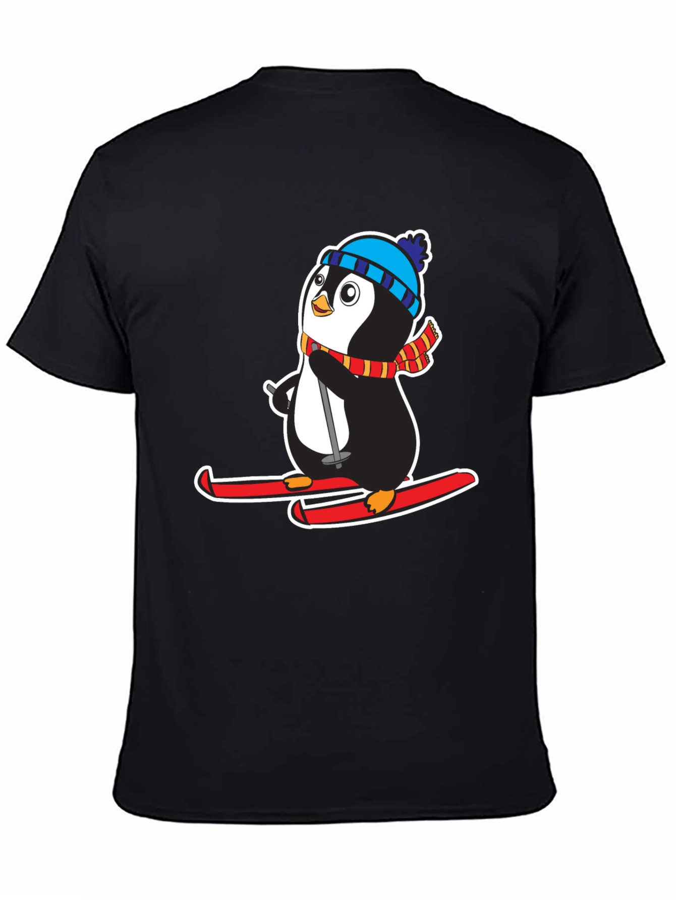 Penguin Ski T-Shirt - Cute Holiday Gift