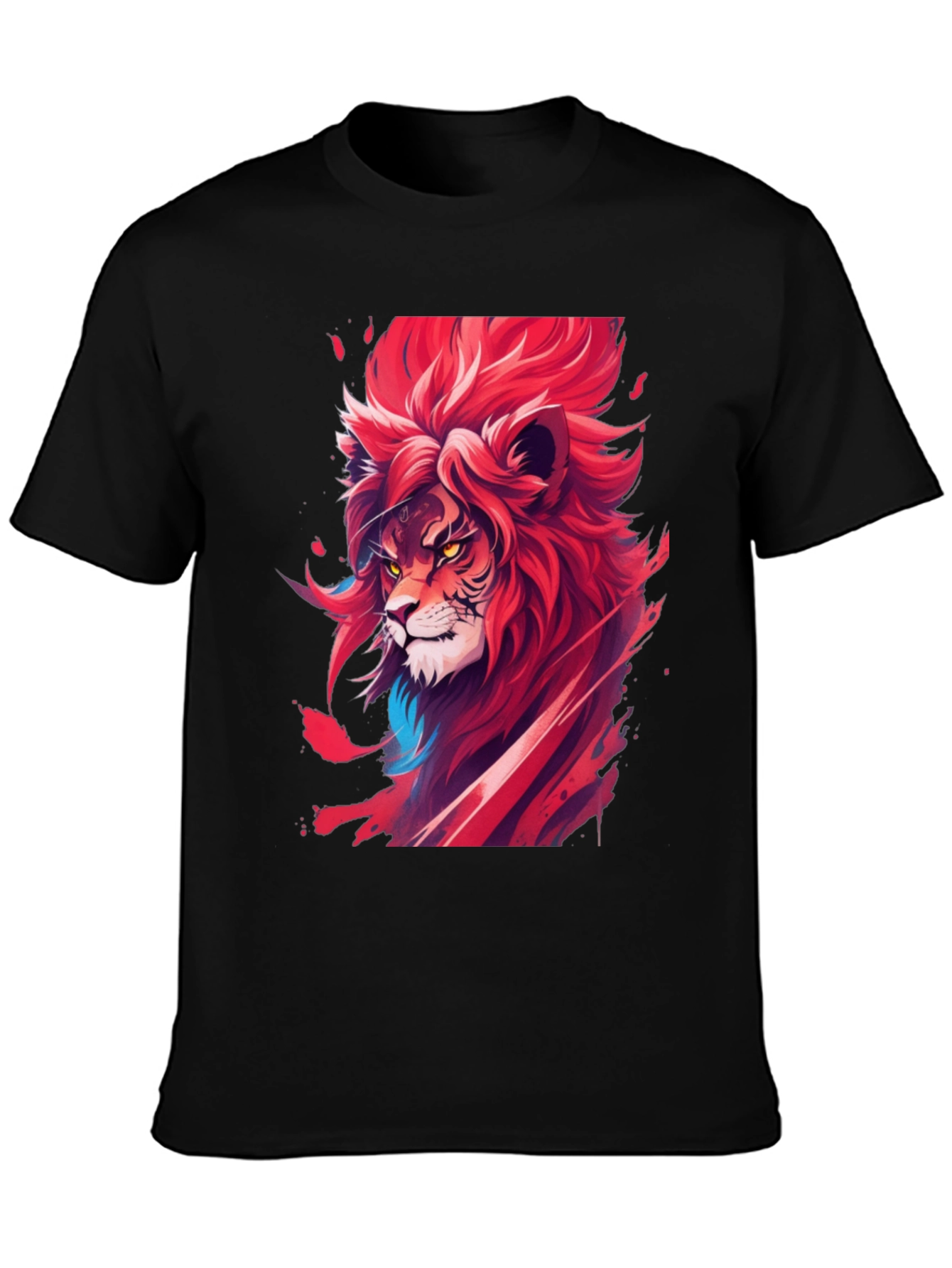 Fiery Lion Graphic Tee - Bold Statement Shirt