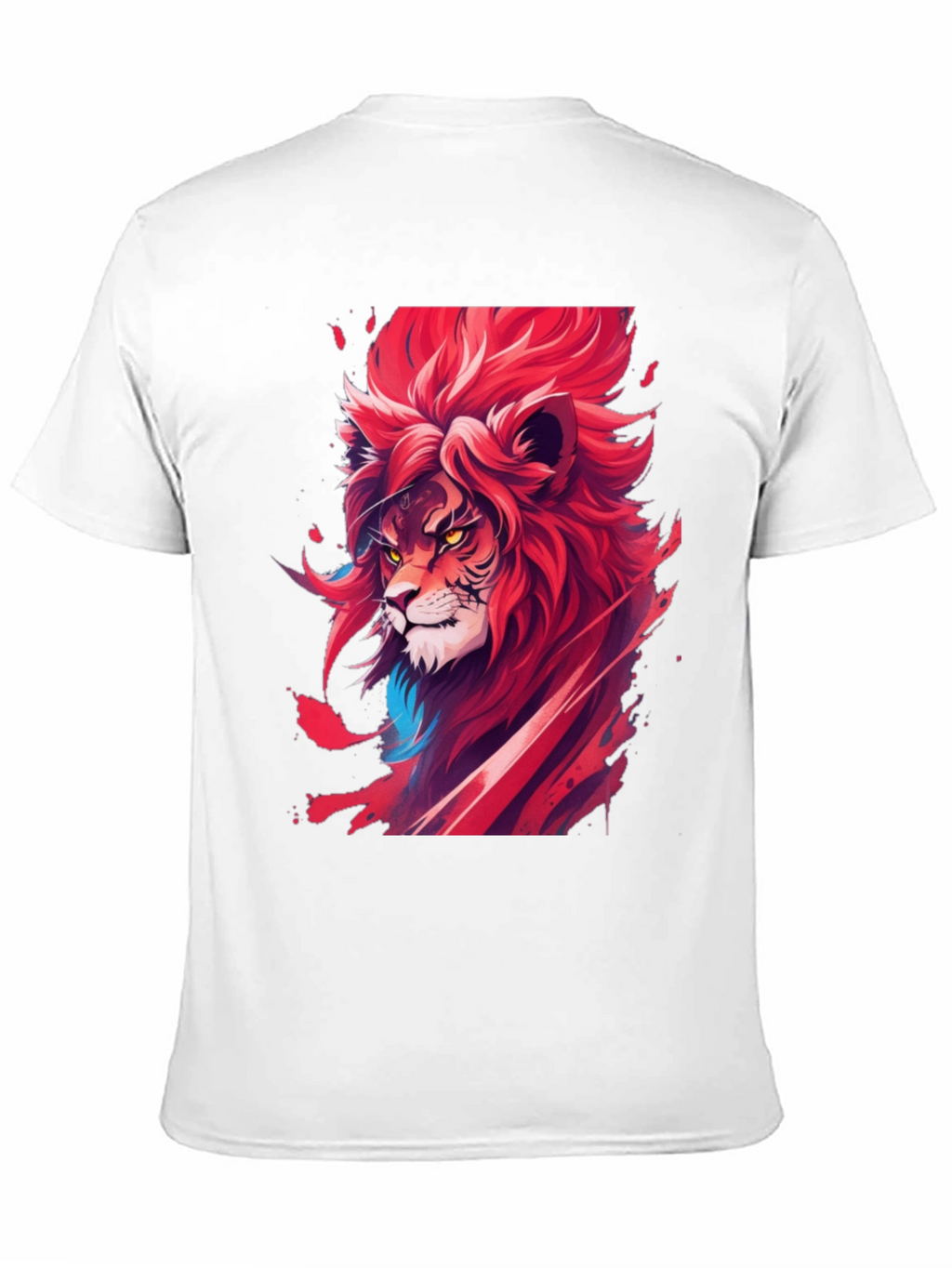 Fiery Lion Graphic Tee - Bold Statement Shirt