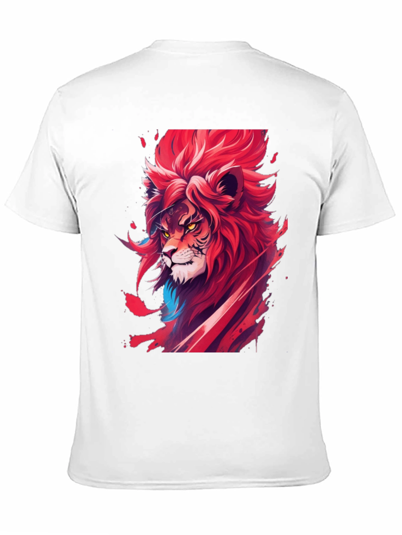 Fiery Lion Graphic Tee - Bold Statement Shirt