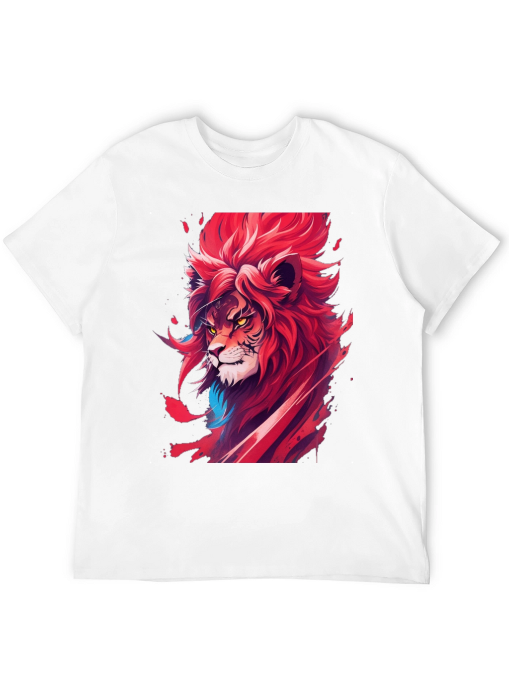 Fiery Lion Graphic Tee - Bold Statement Shirt