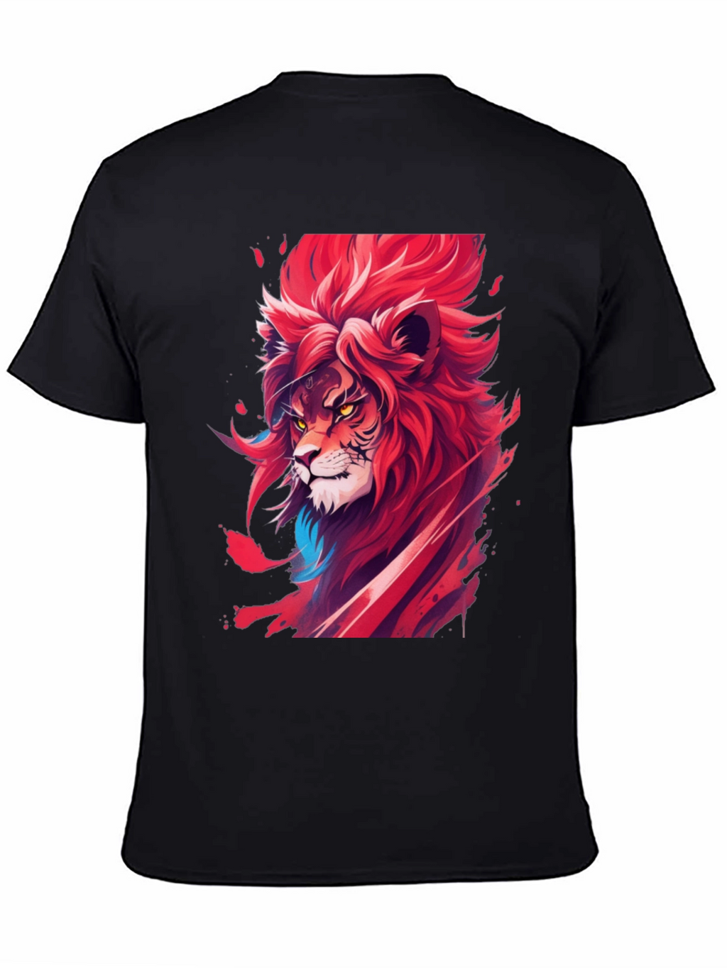 Fiery Lion Graphic Tee - Bold Statement Shirt