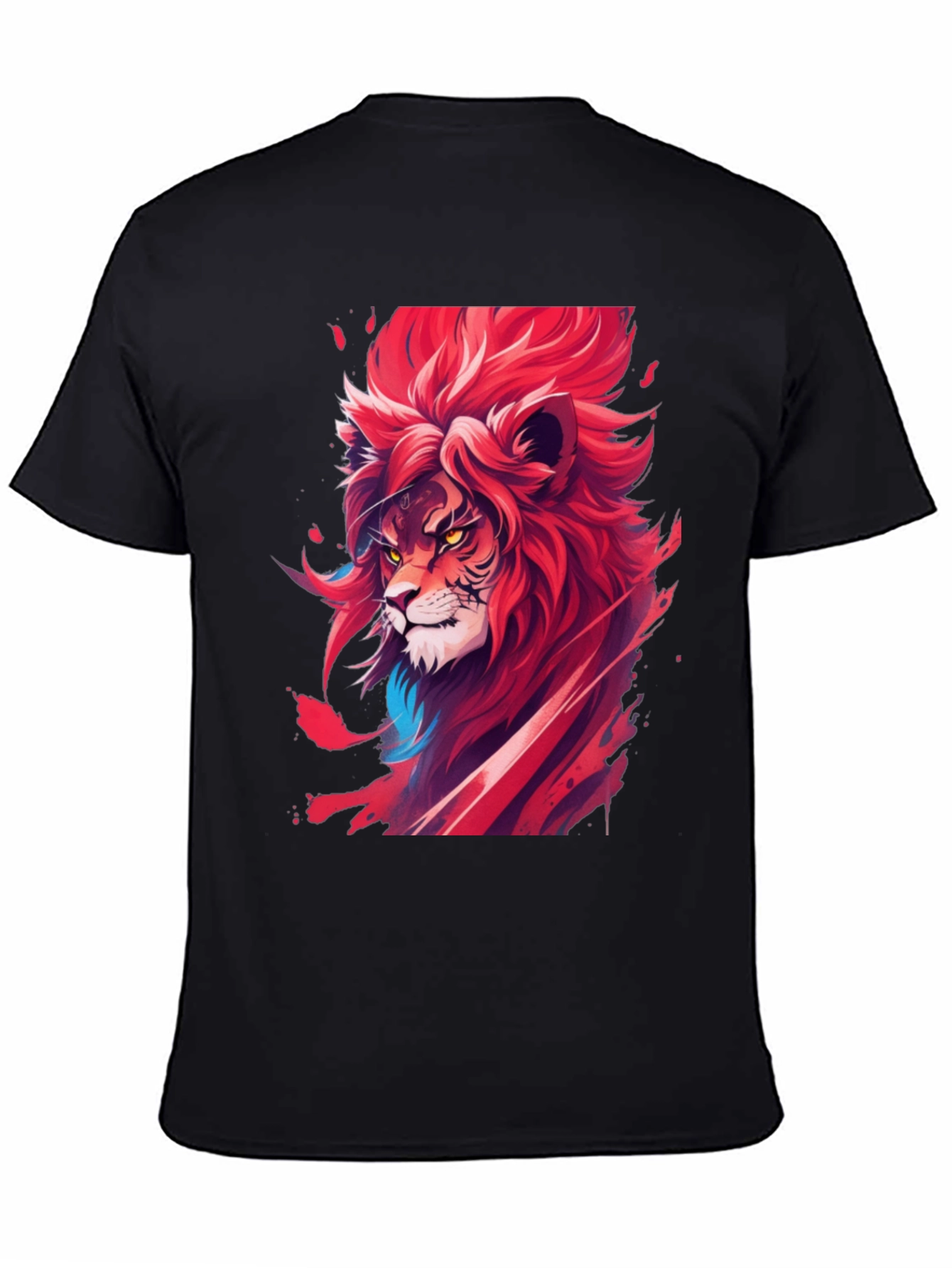 Fiery Lion Graphic Tee - Bold Statement Shirt