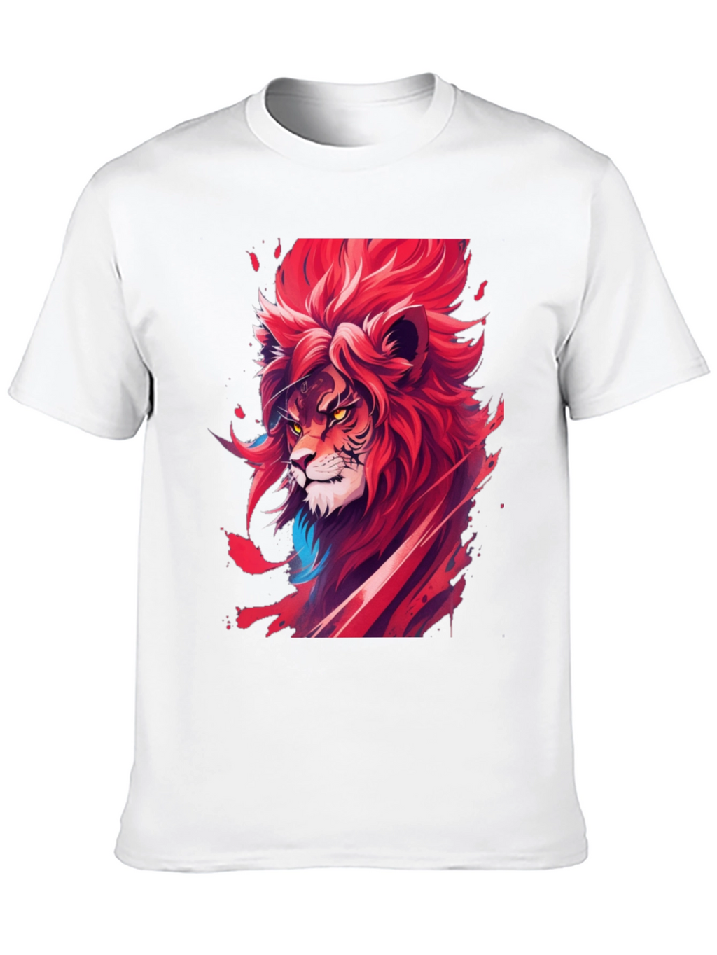 Fiery Lion Graphic Tee - Bold Statement Shirt