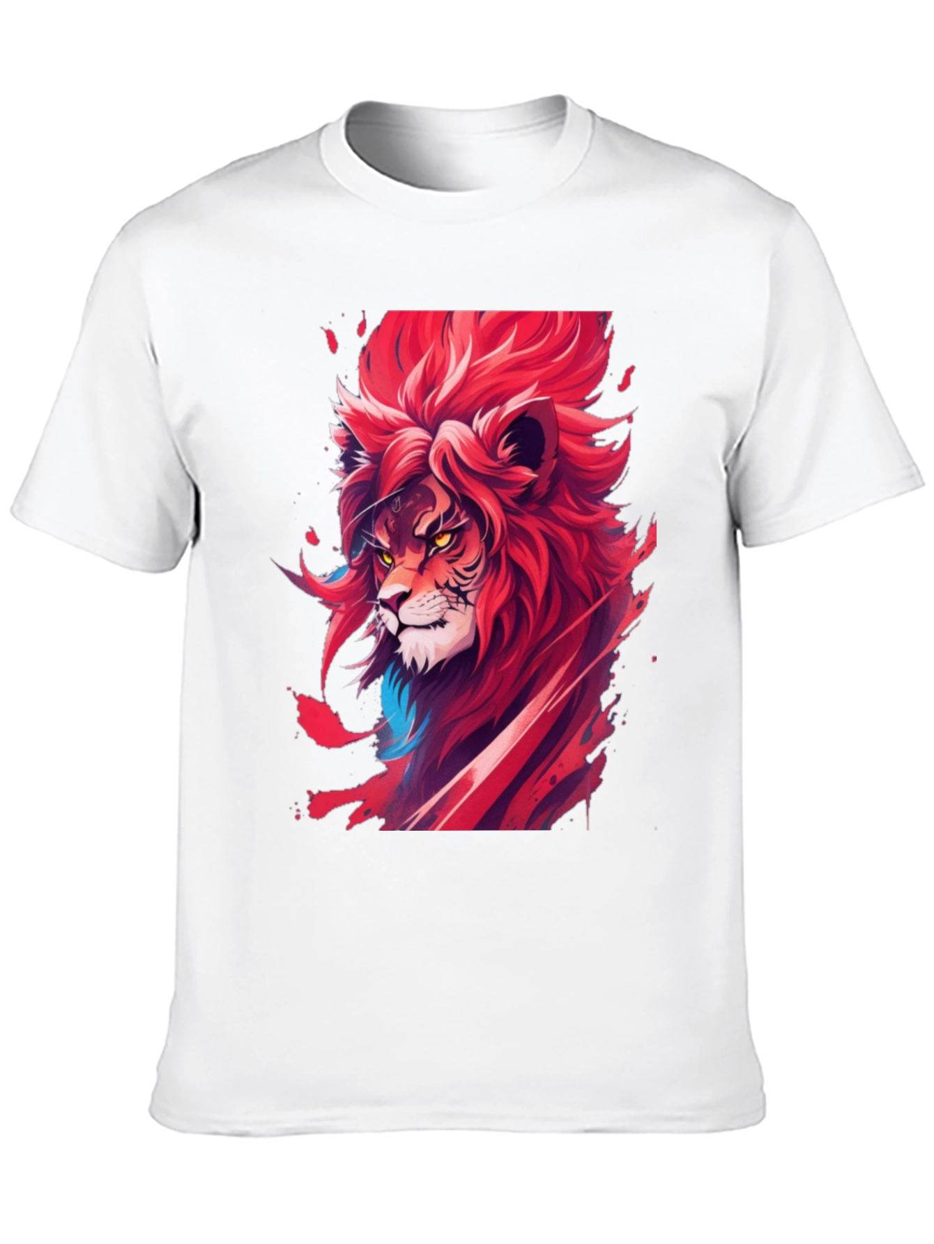 Fiery Lion Graphic Tee - Bold Statement Shirt