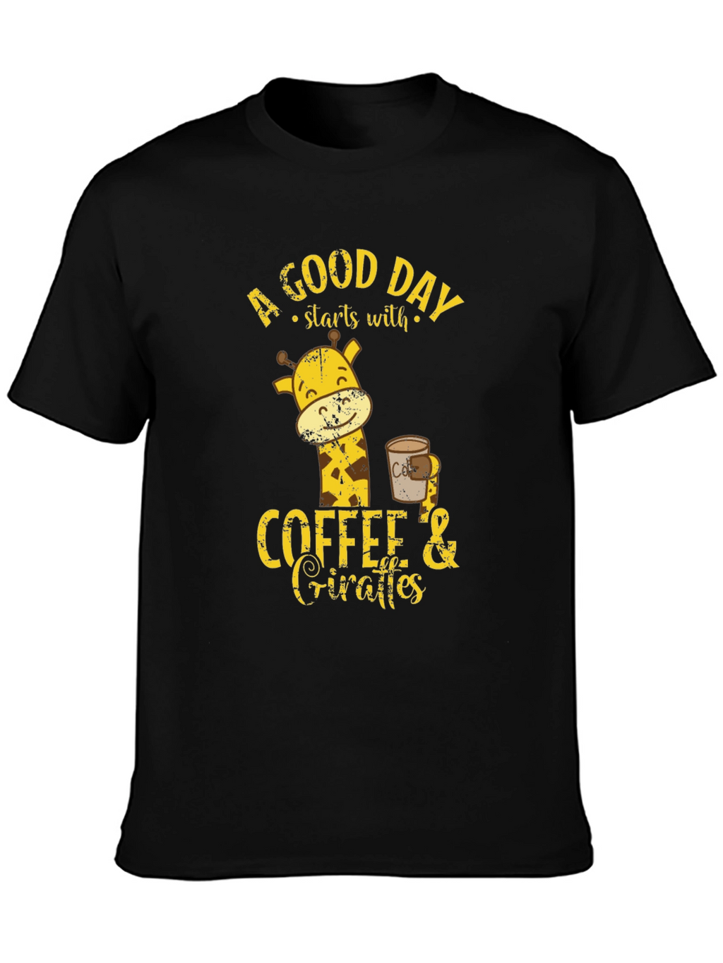 Coffee and Giraffes Graphic T-Shirt