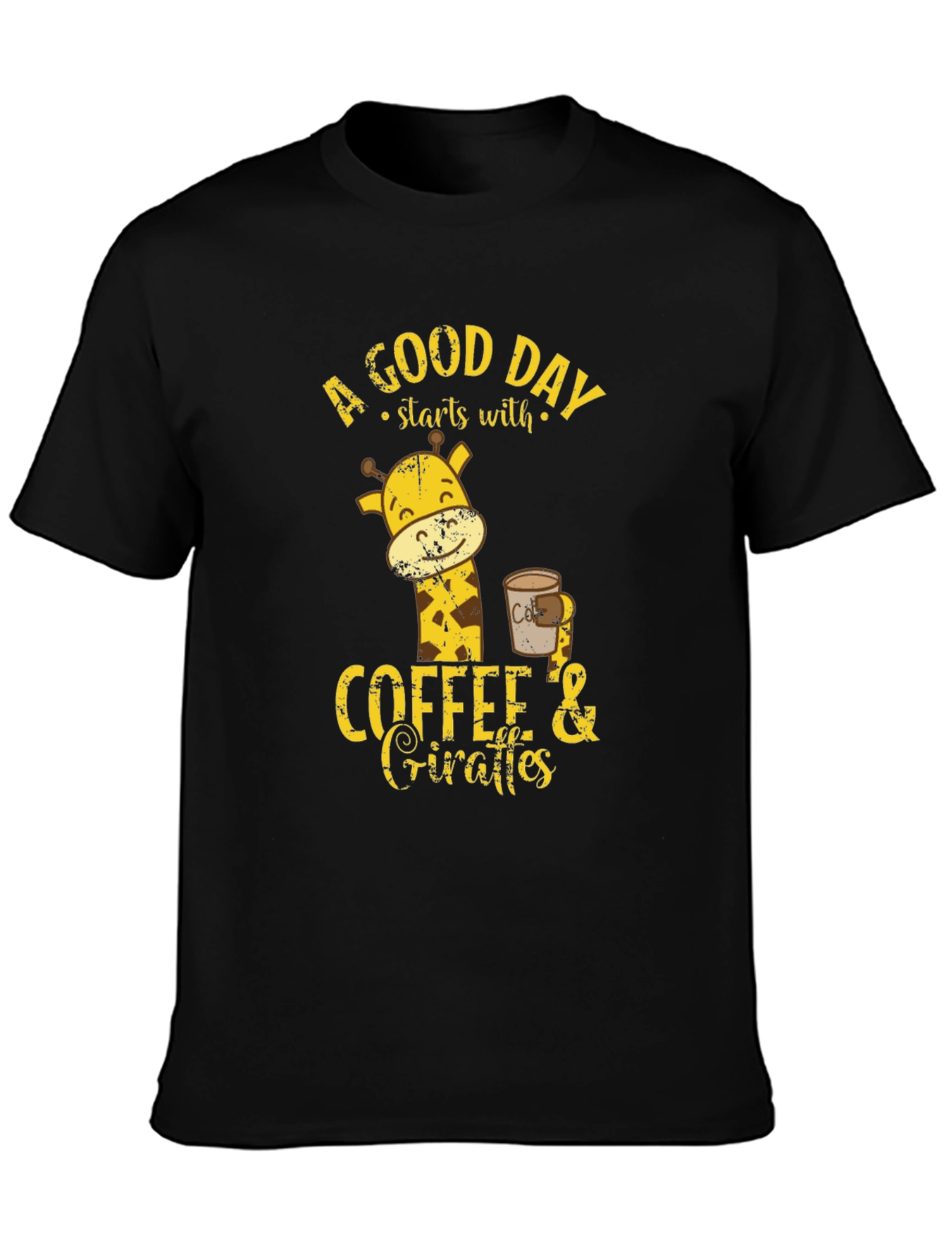 Coffee and Giraffes Graphic T-Shirt