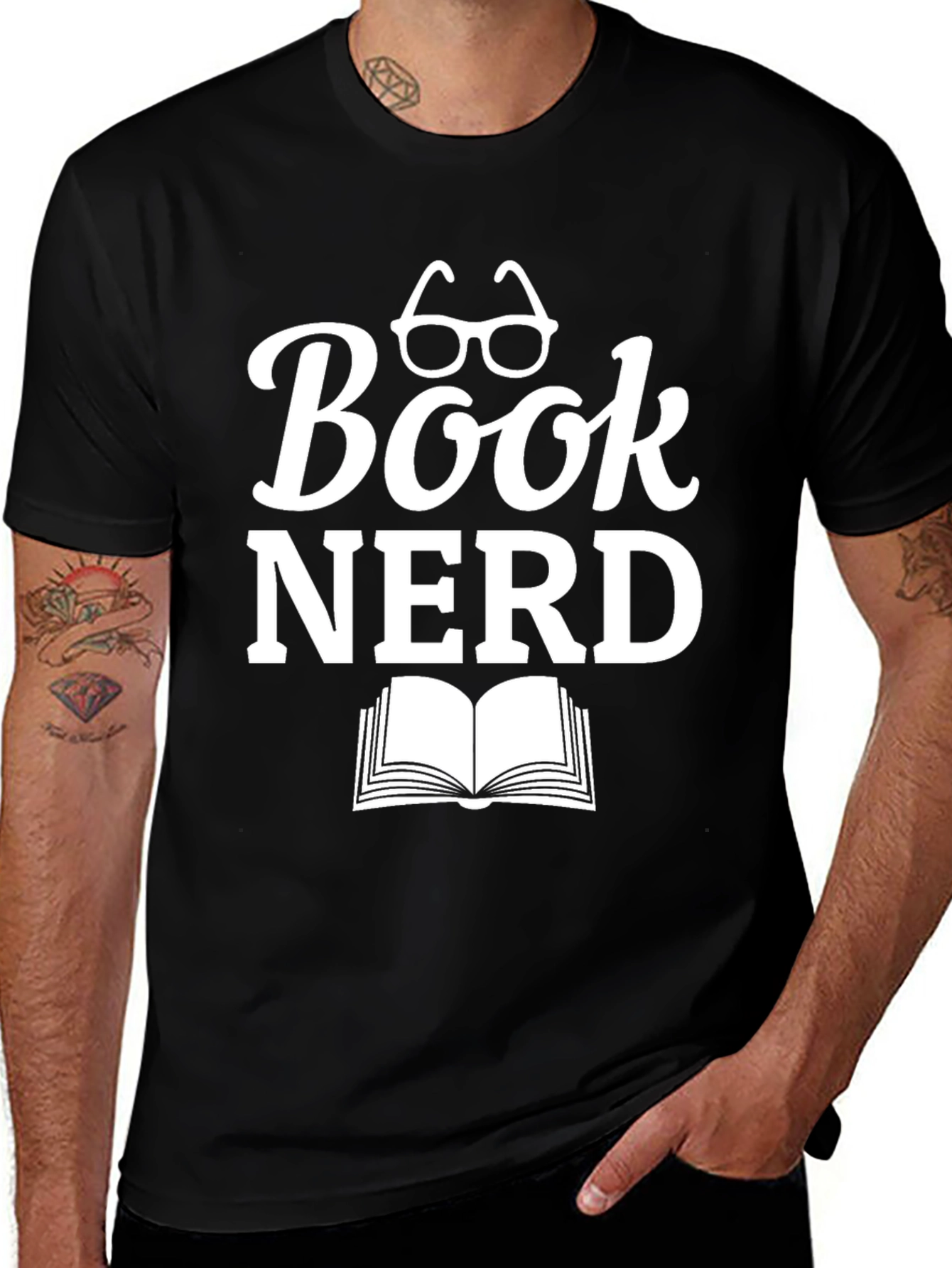 Book Nerd T-Shirt - Reading Glasses Book Design