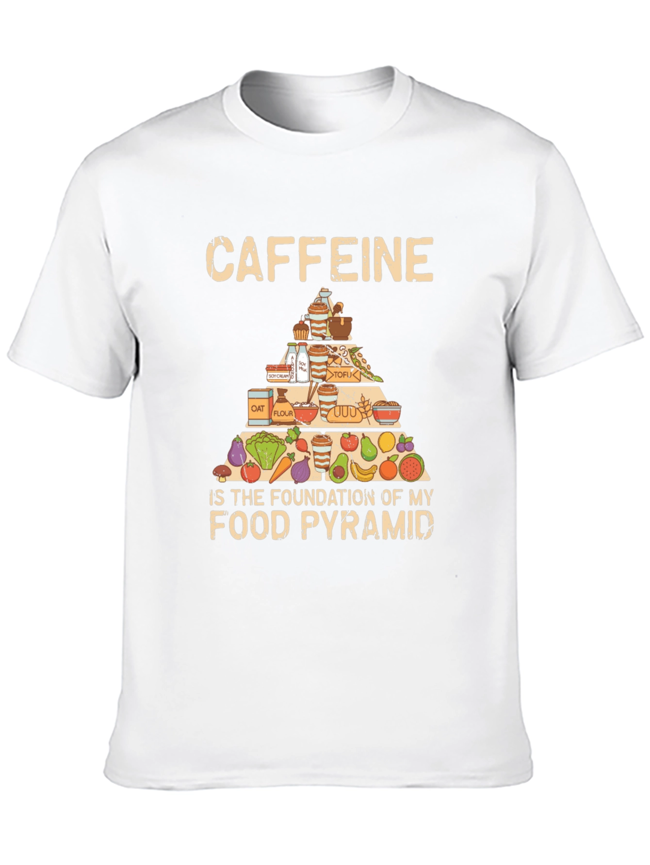 Caffeine Food Pyramid T-Shirt