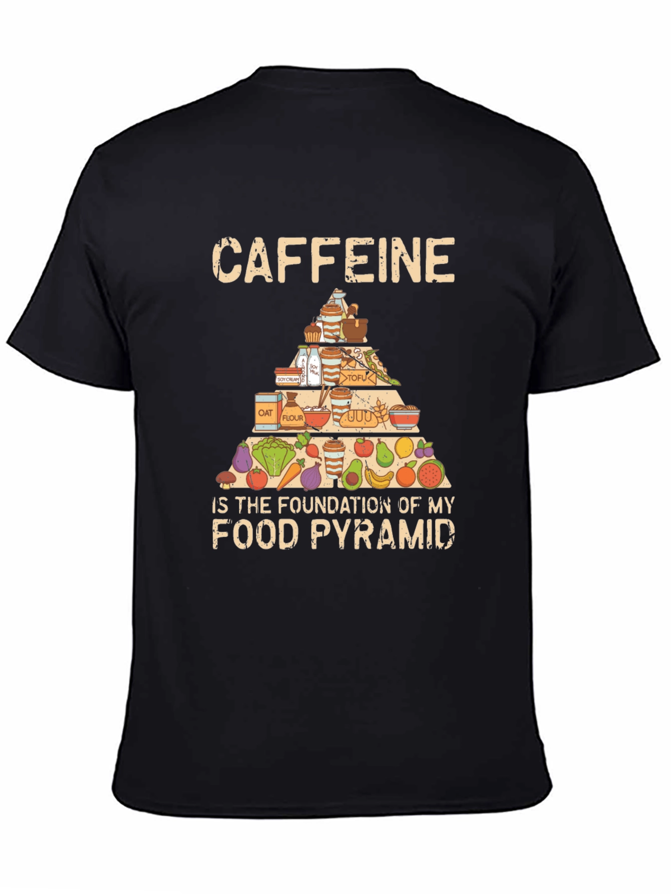 Caffeine Food Pyramid T-Shirt