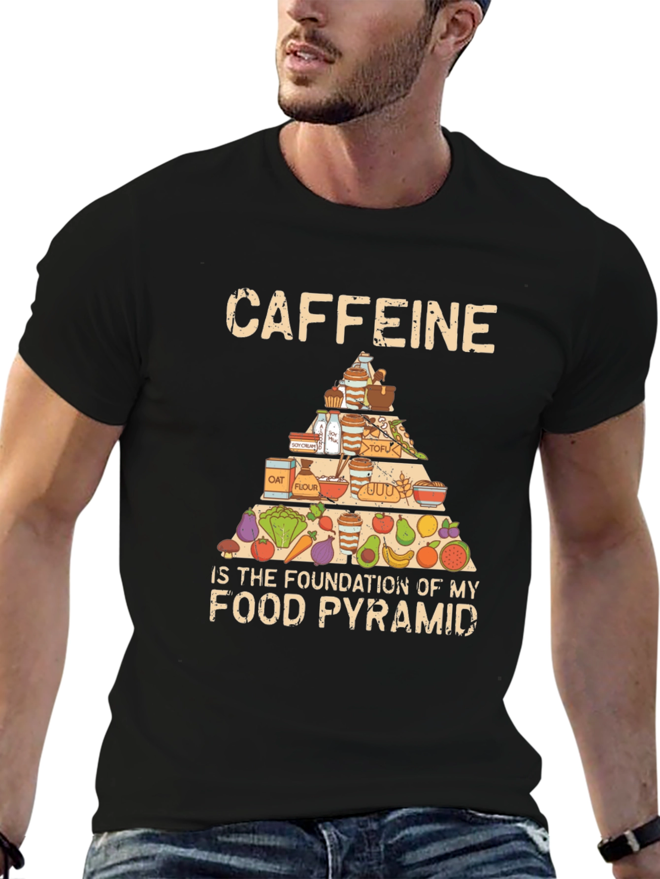 Caffeine Food Pyramid T-Shirt