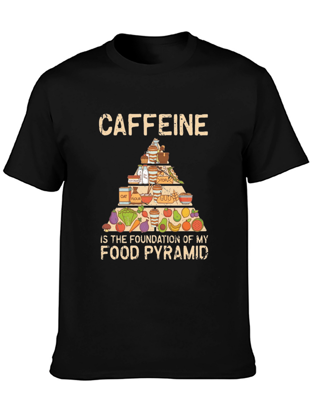 Caffeine Food Pyramid T-Shirt