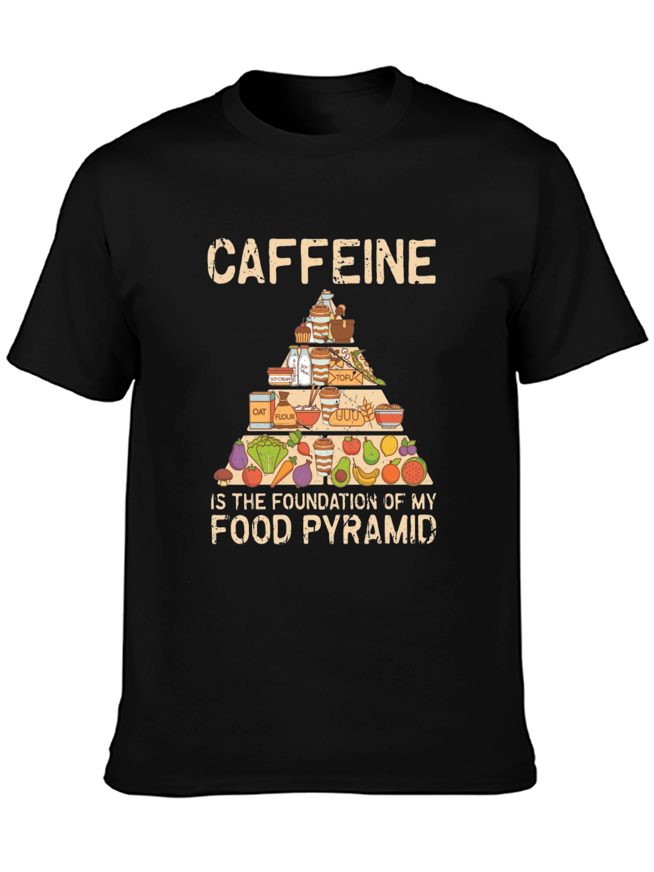 Caffeine Food Pyramid T-Shirt