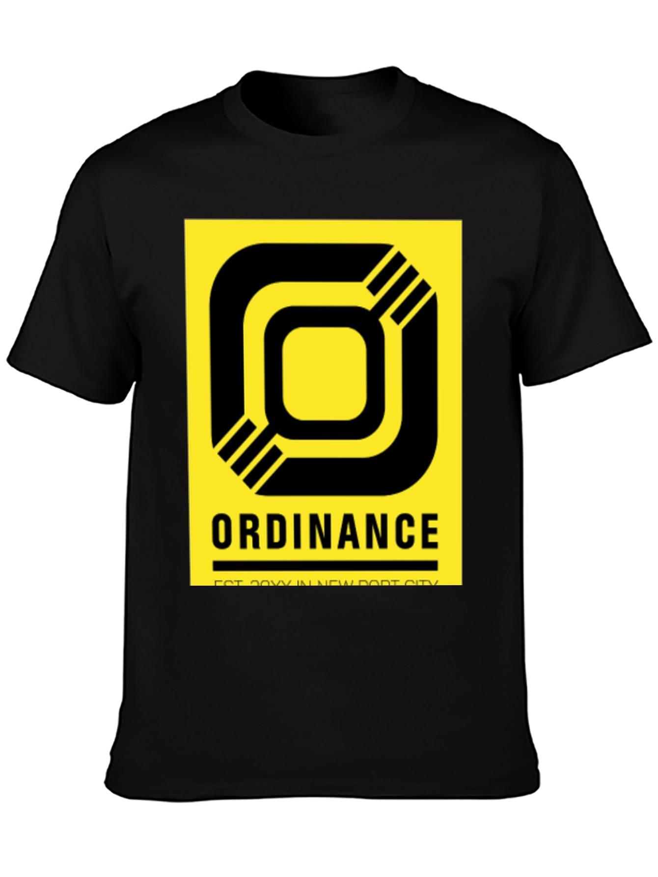 Ordinance Graphic Tee - Black Cotton Shirt