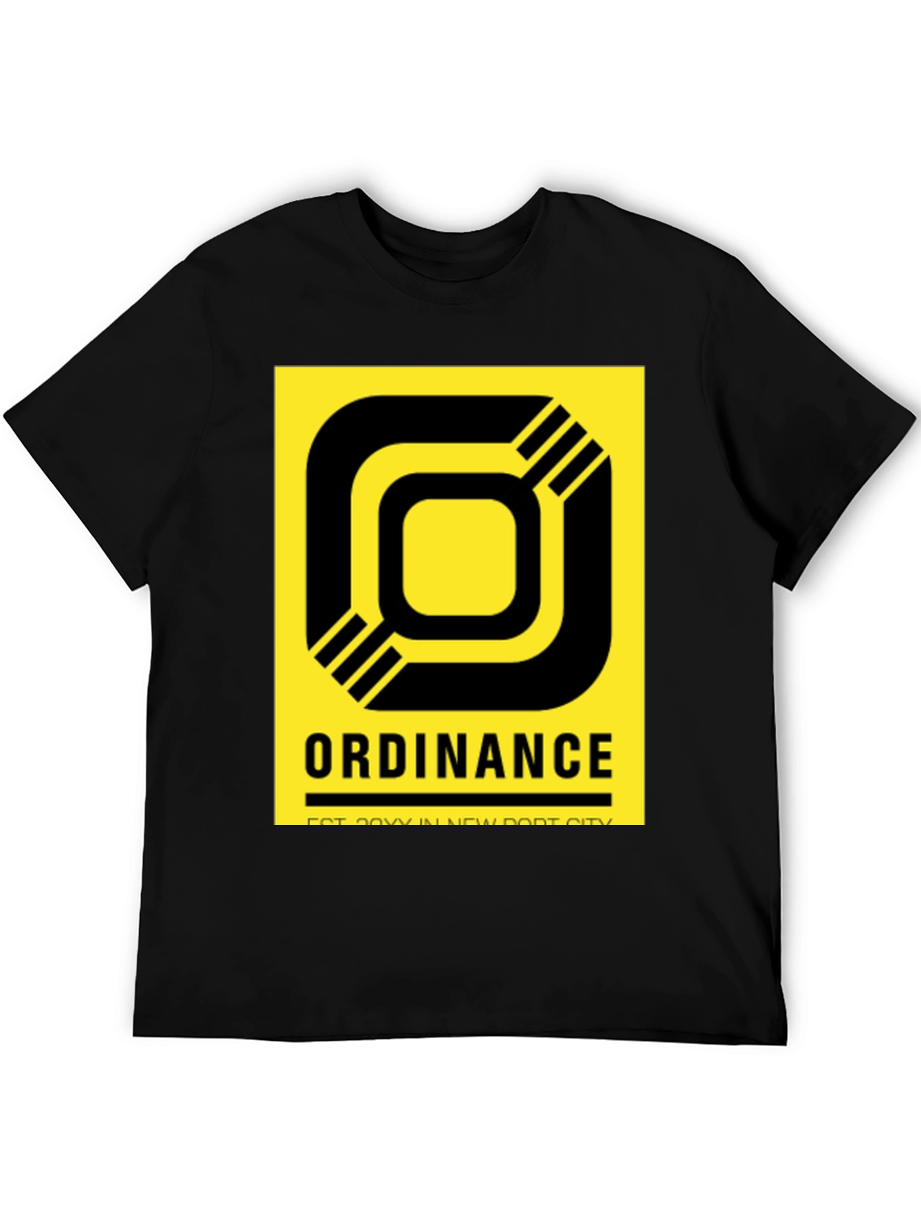 Ordinance Graphic Tee - Black Cotton Shirt