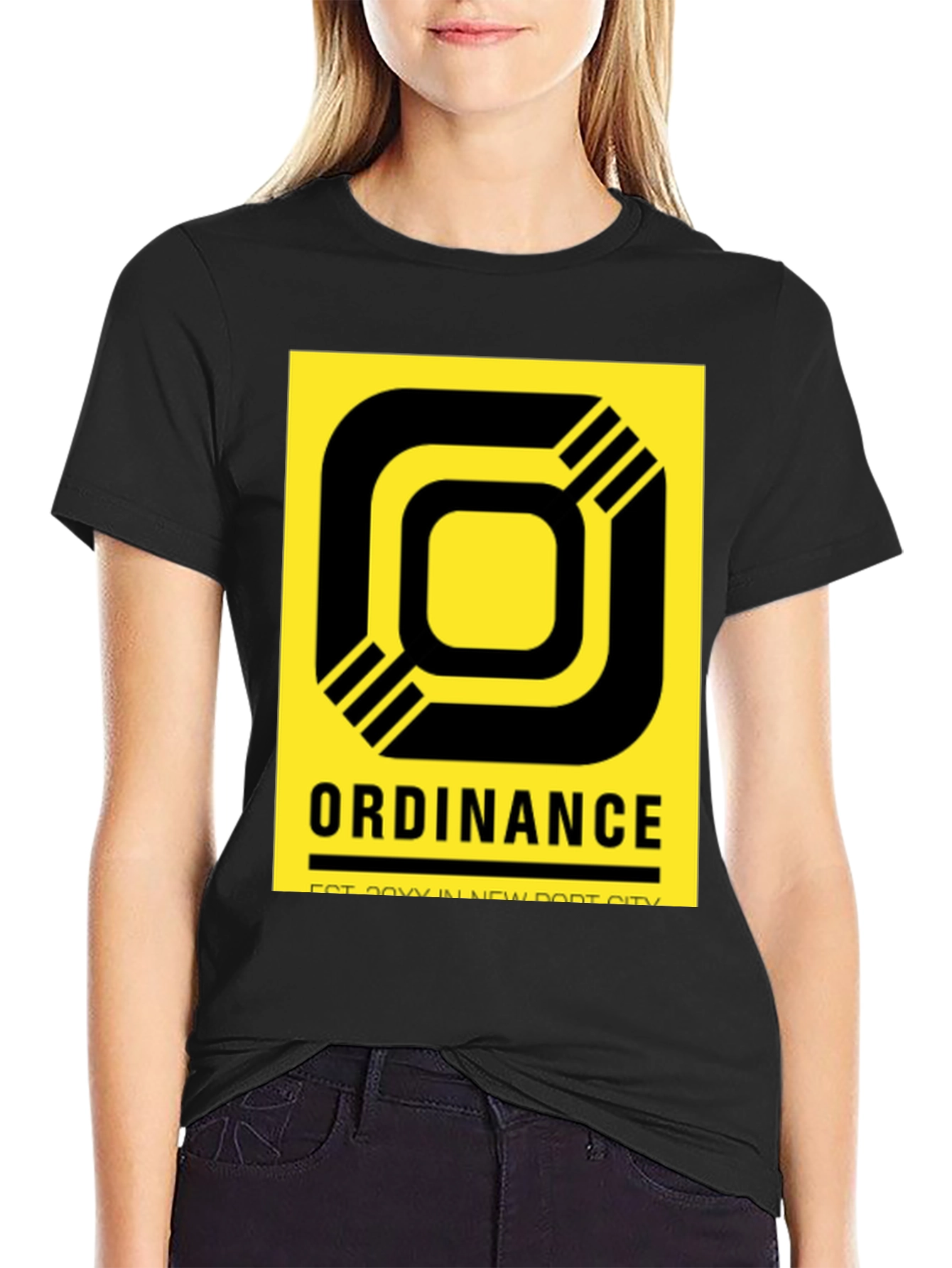 Ordinance Graphic Tee - Black Cotton Shirt