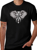 Elephant Mandala Graphic Black T-Shirt