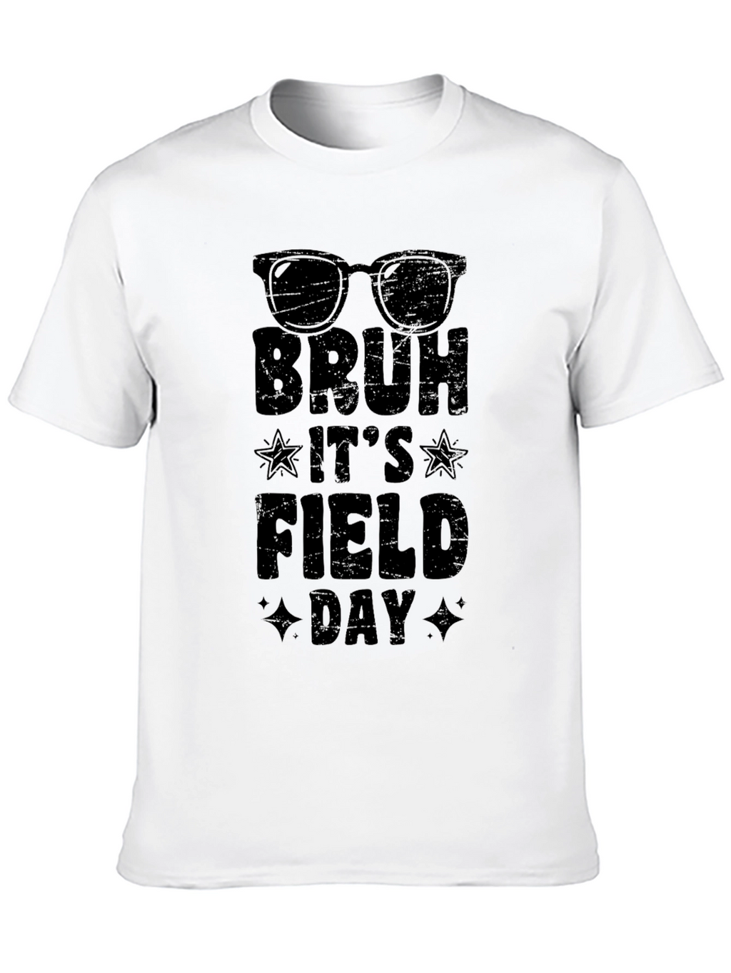 Bruh Its Field Day Black Graphic Tee