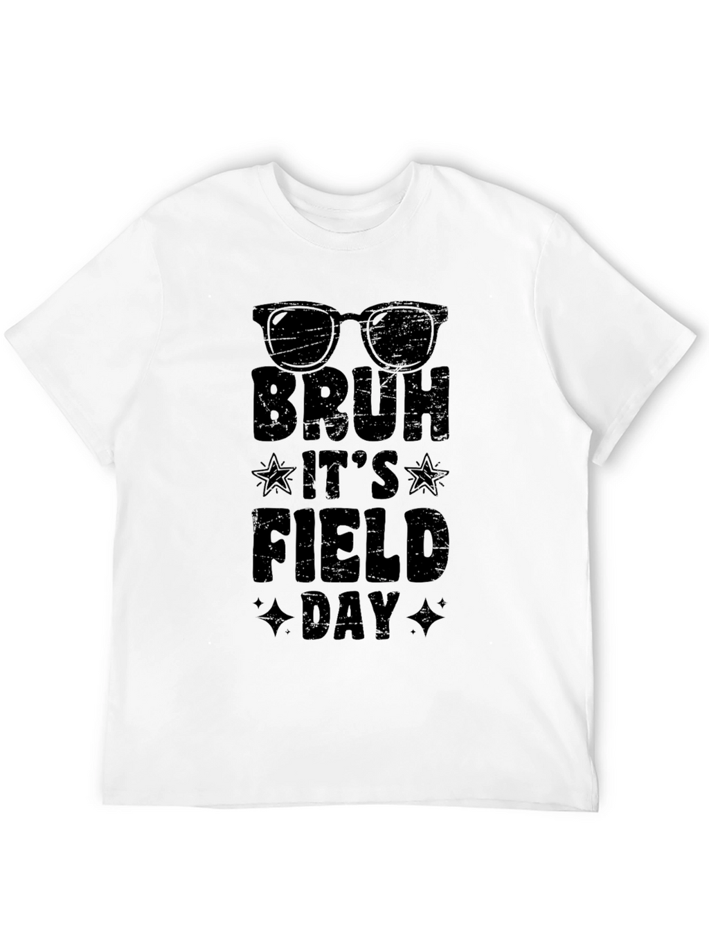 Bruh Its Field Day Black Graphic Tee