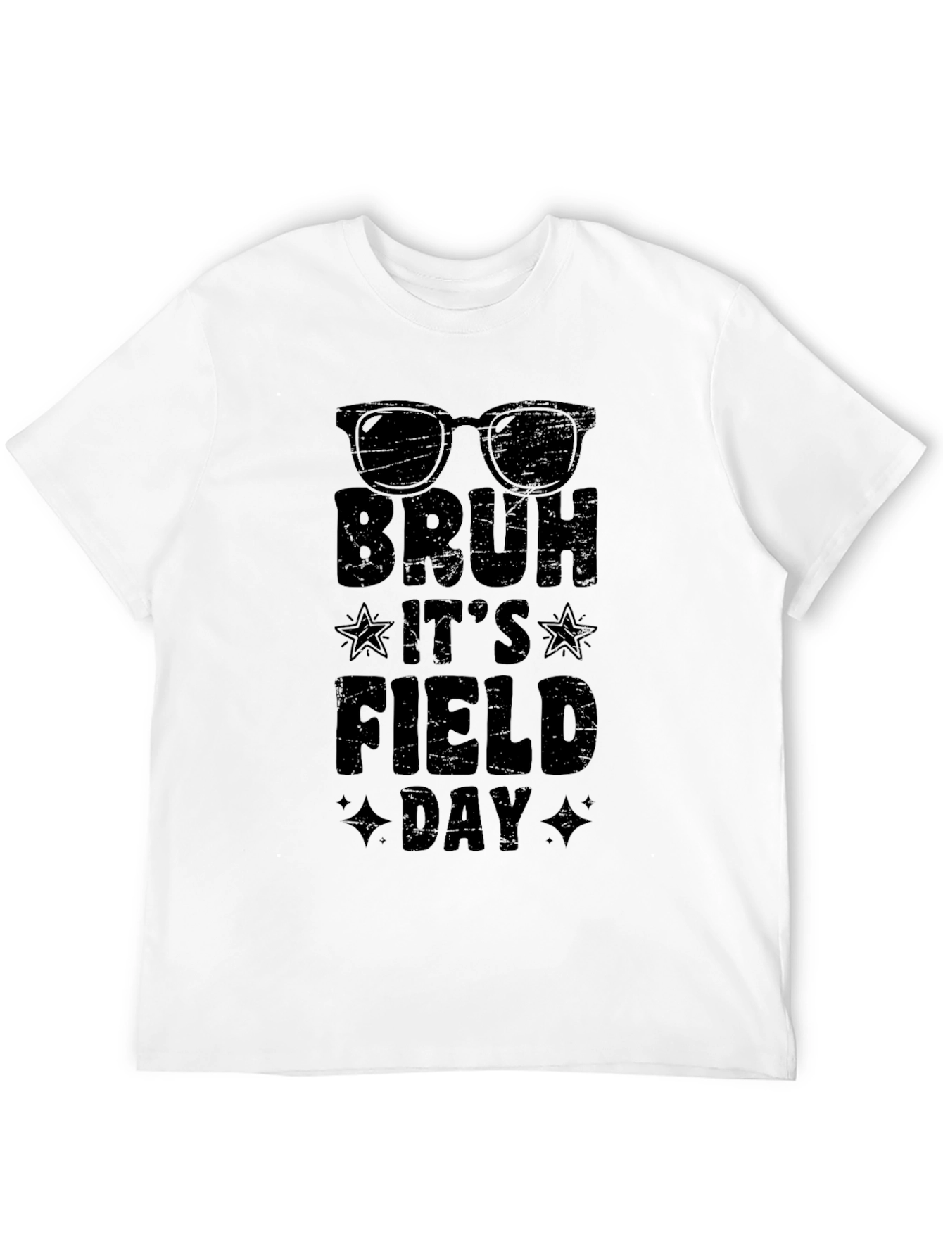 Bruh Its Field Day Black Graphic Tee