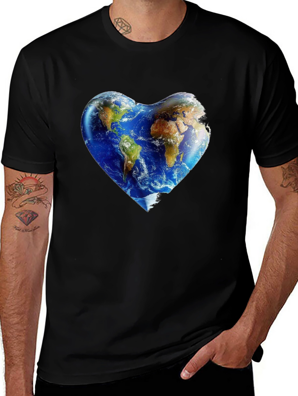 Earth Heart Graphic Tee - Love Our Planet