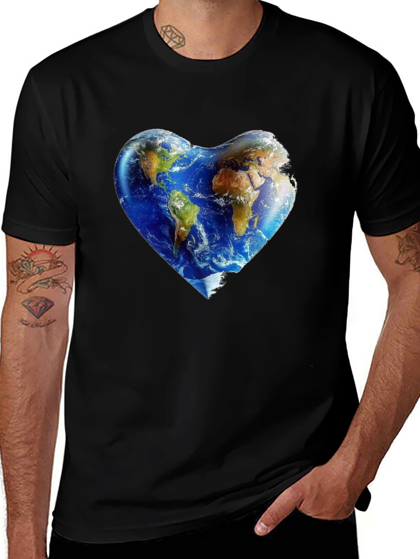 Earth Heart Graphic Tee - Love Our Planet