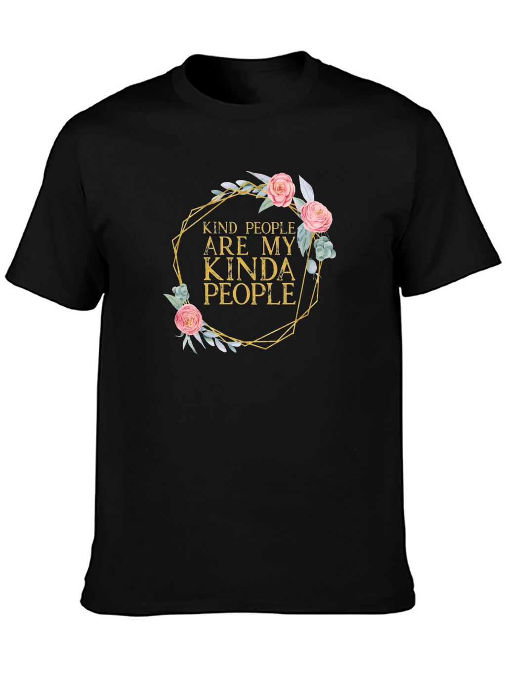 Kind People Floral Graphic Tee - Black