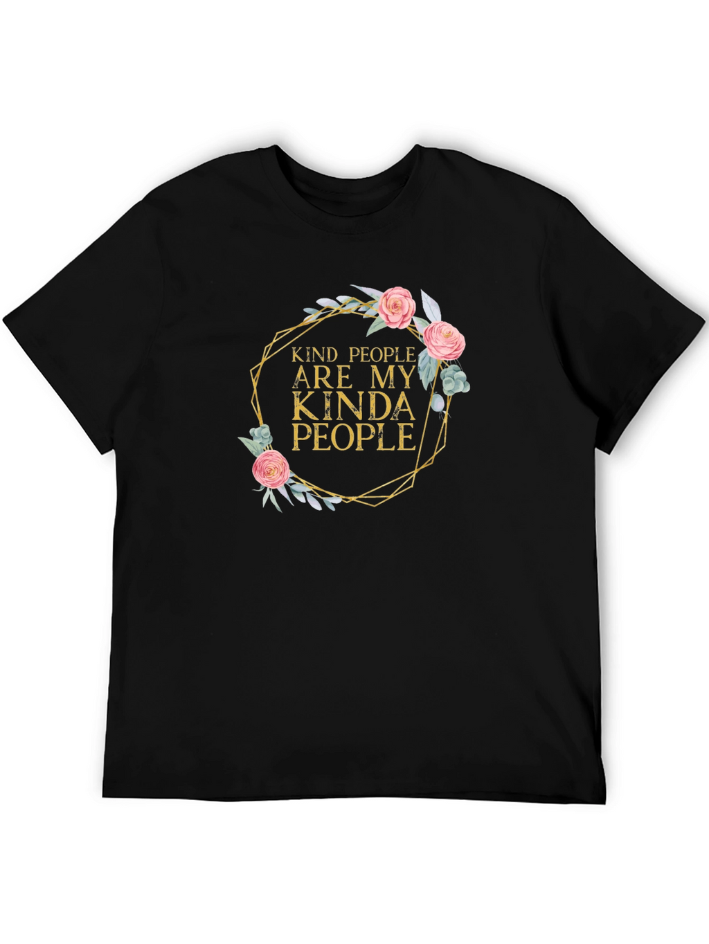 Kind People Floral Graphic Tee - Black