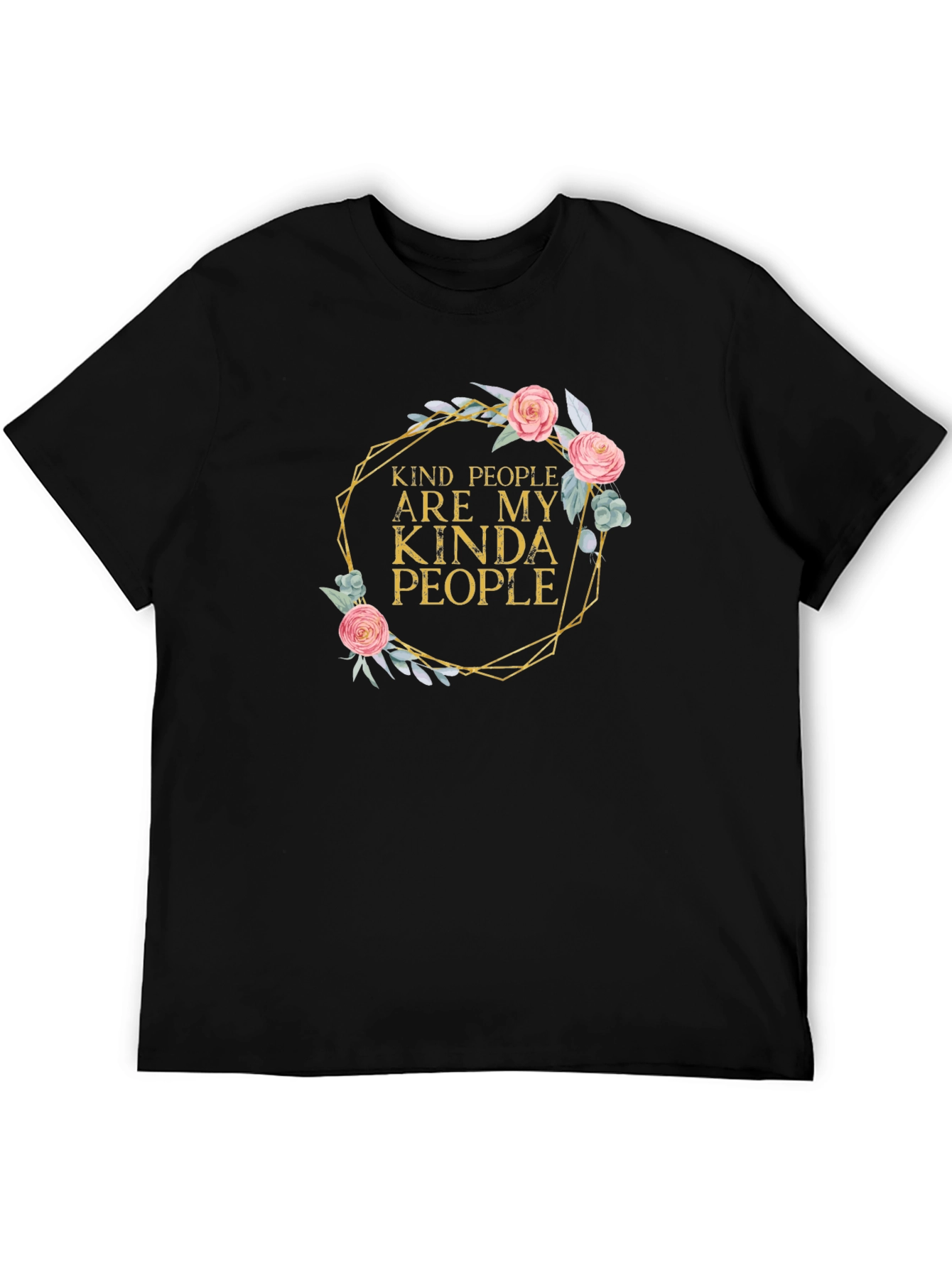 Kind People Floral Graphic Tee - Black