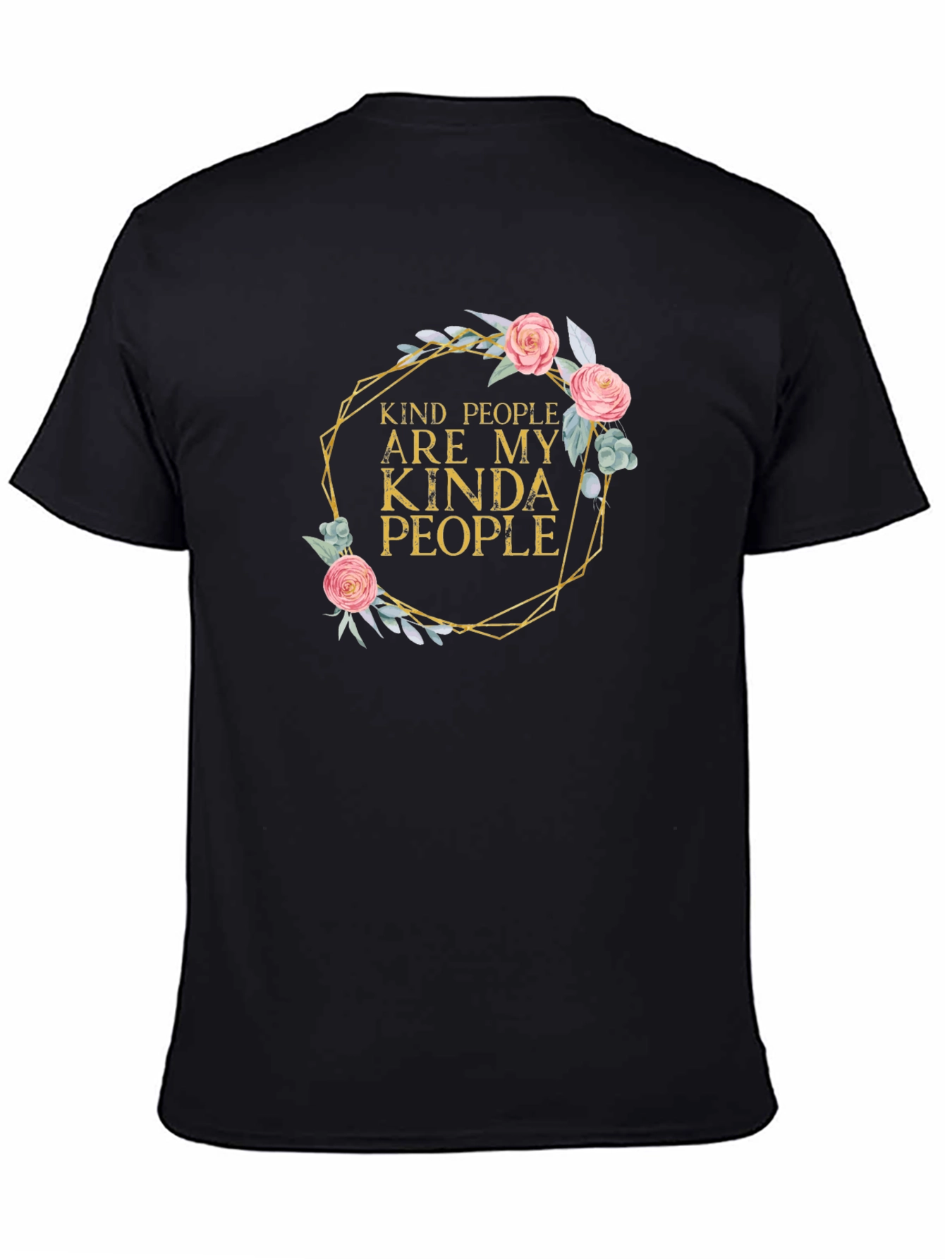Kind People Floral Graphic Tee - Black