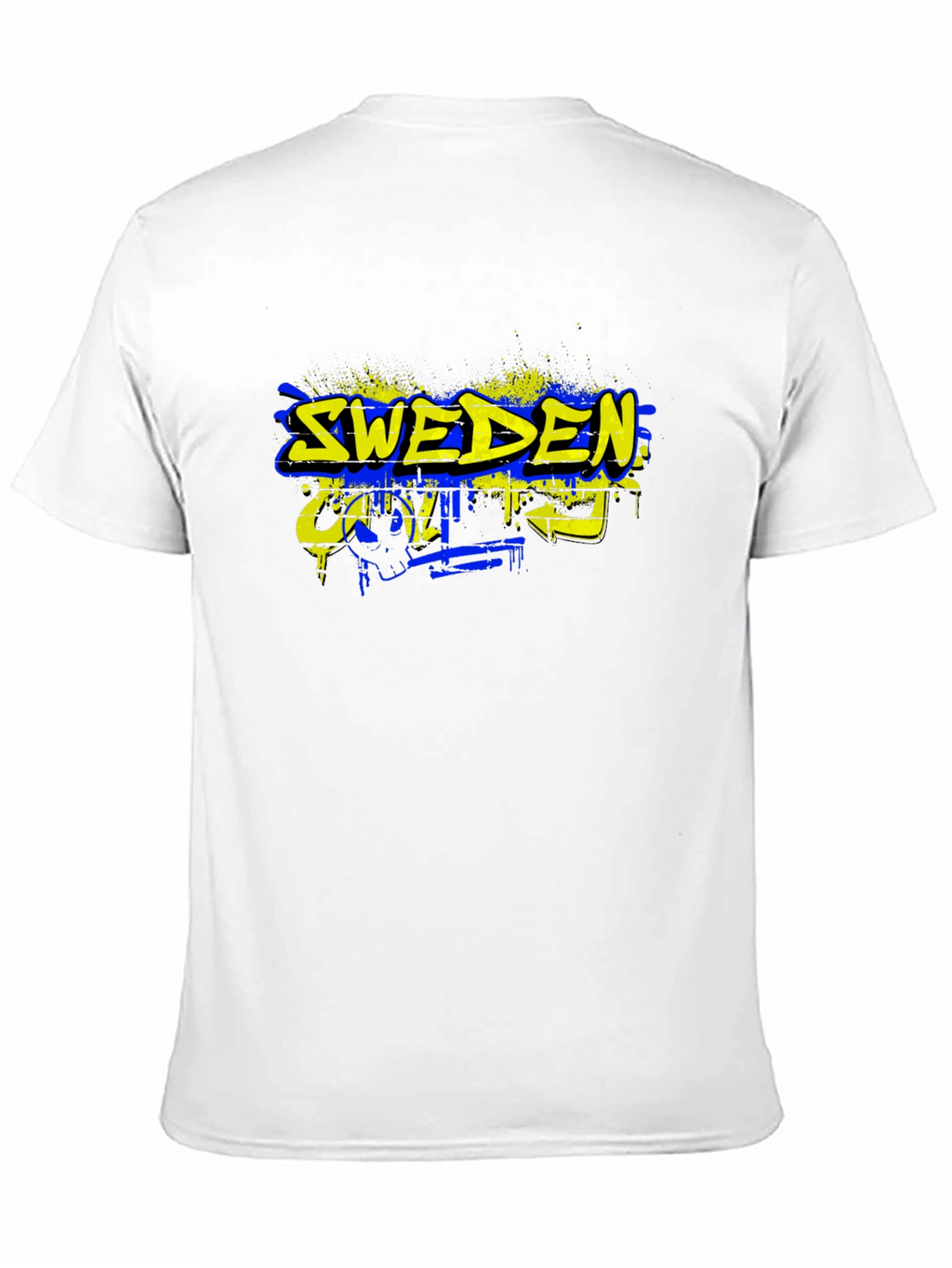Sweden Graphic Tee - Black Cotton Blend