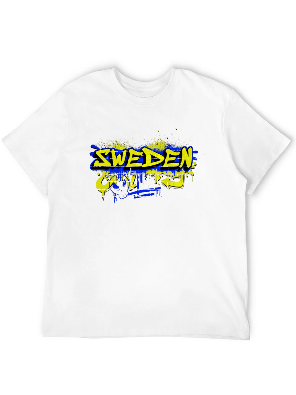 Sweden Graphic Tee - Black Cotton Blend