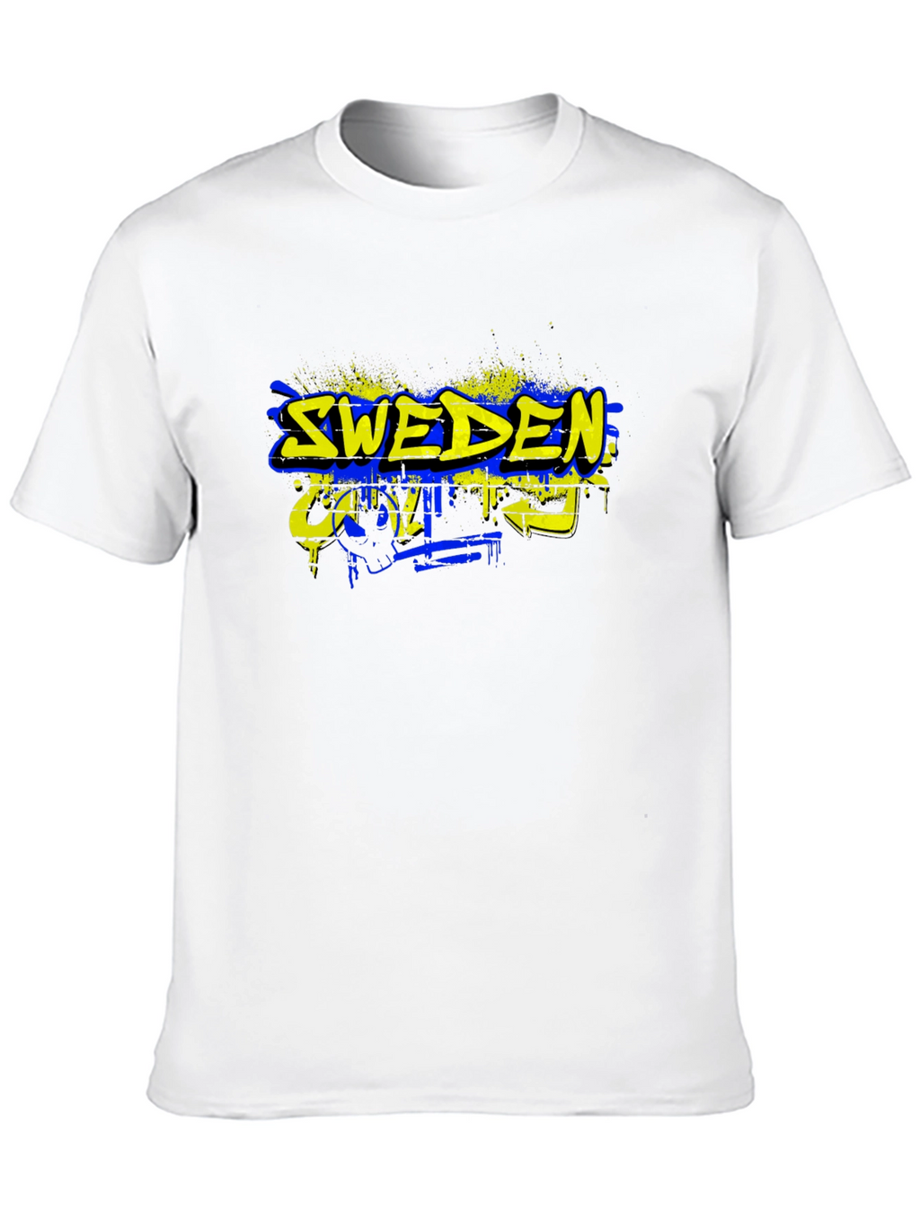 Sweden Graphic Tee - Black Cotton Blend