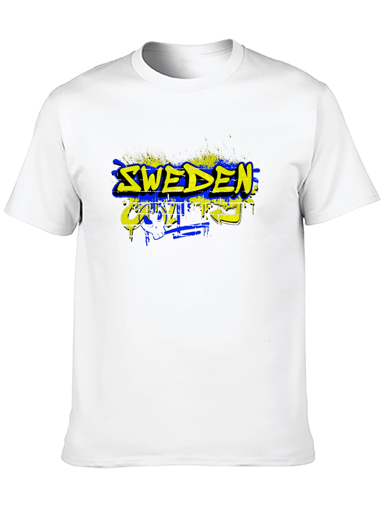 Sweden Graphic Tee - Black Cotton Blend