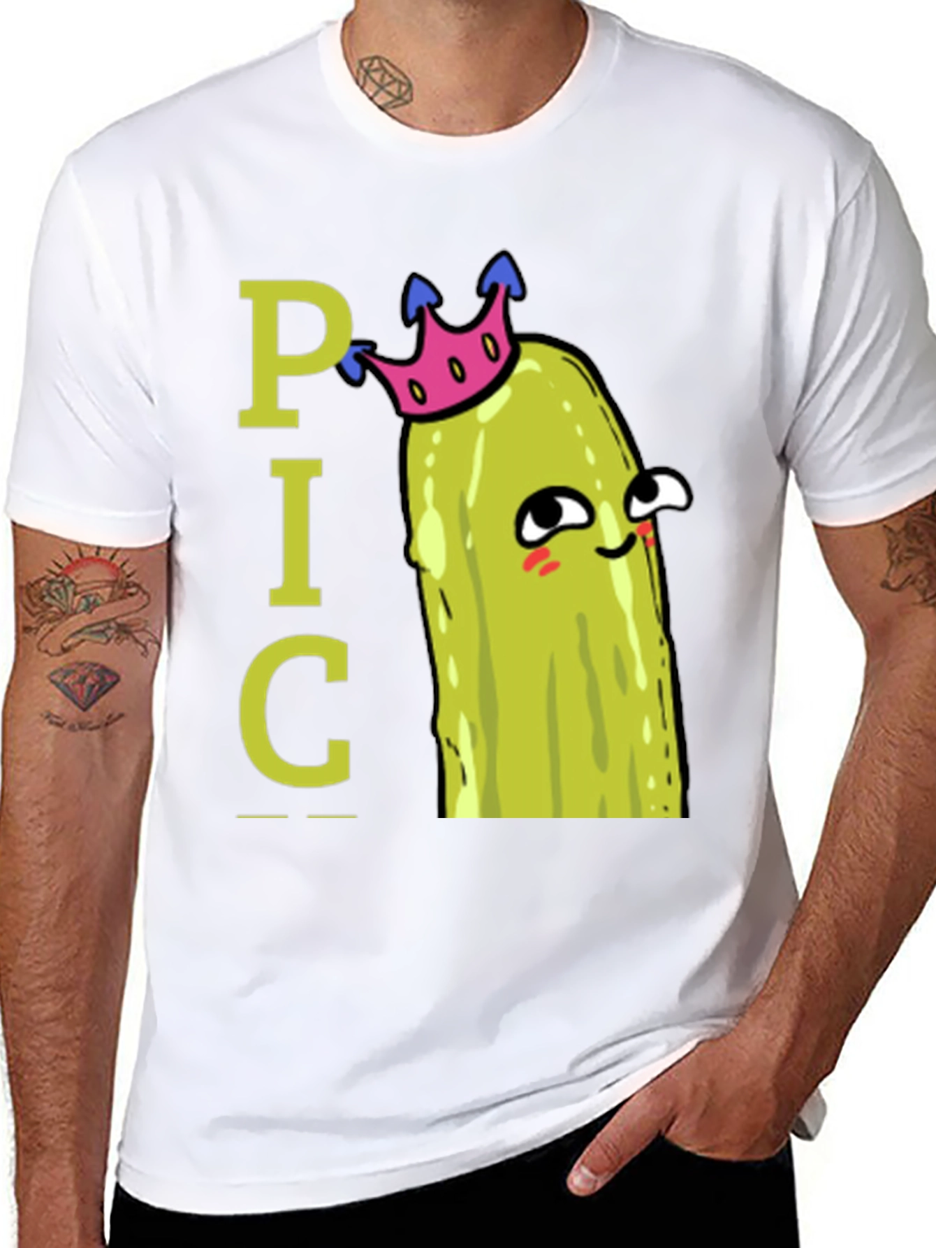 Pickle Pun T-Shirt - Funny Cartoon Graphic Tee