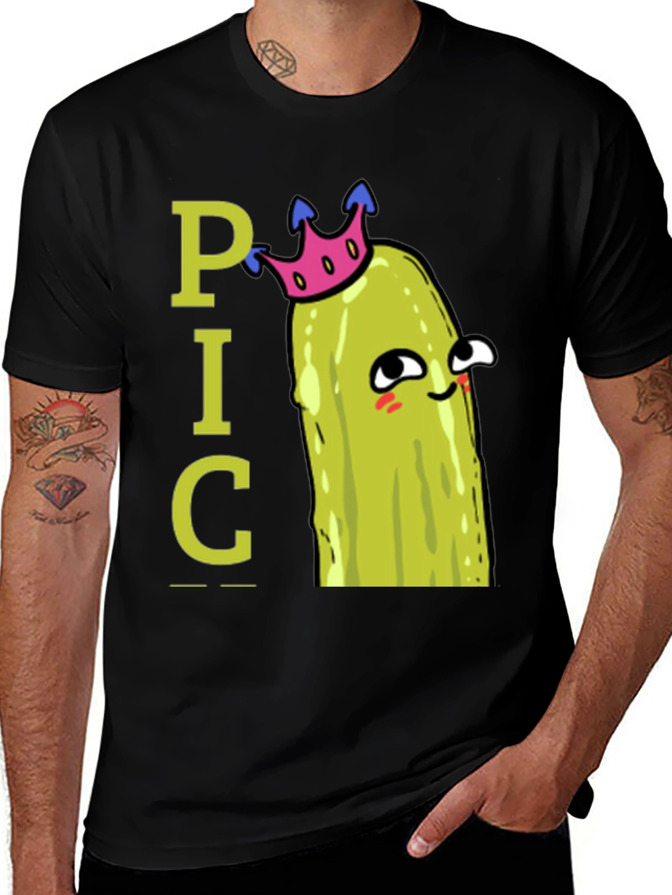 Pickle Pun T-Shirt - Funny Cartoon Graphic Tee